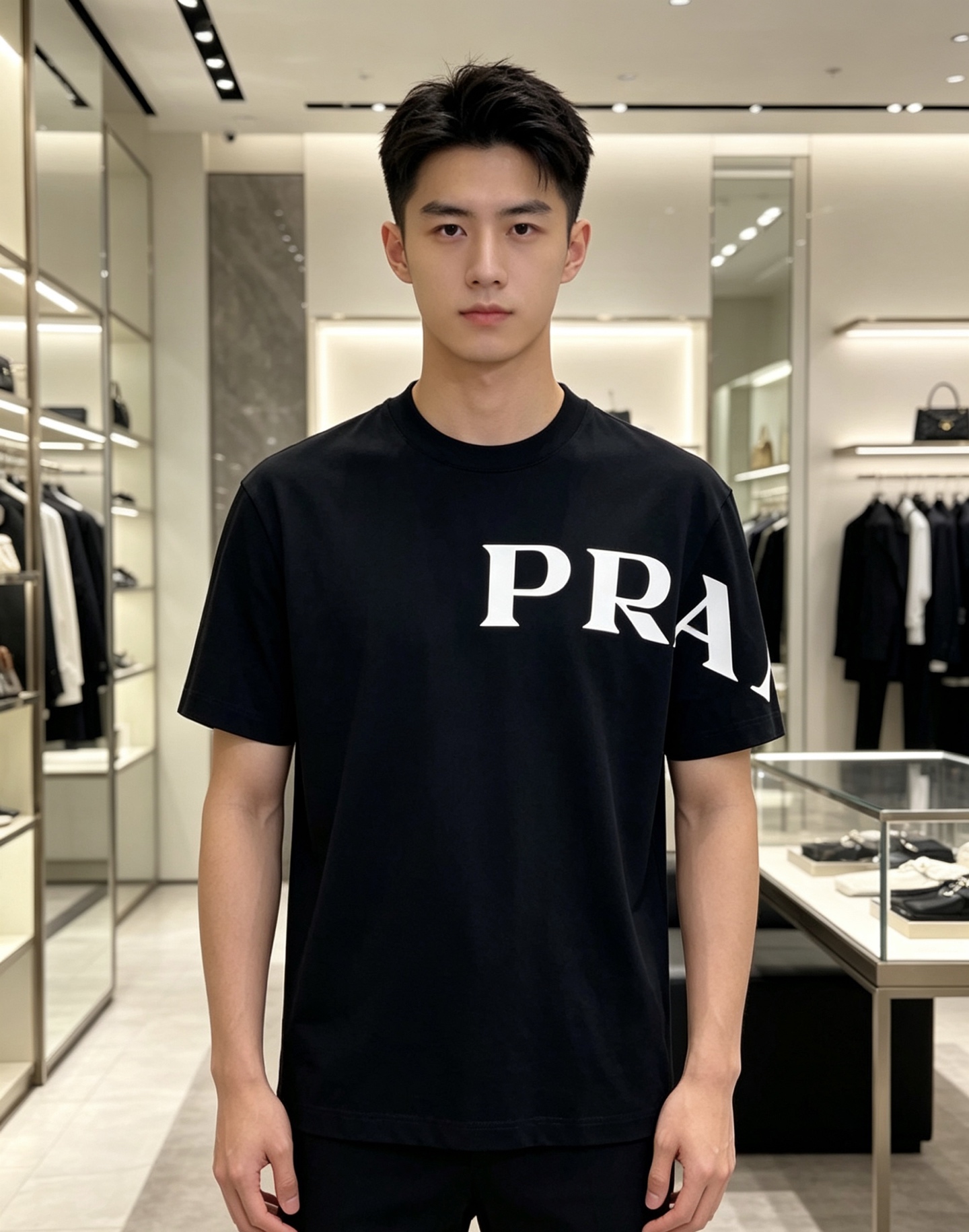 Prada 普拉达 2026ss 春夏新款首发专柜最新款短袖圆领T恤 高端订制 设计前卫时尚！品牌log