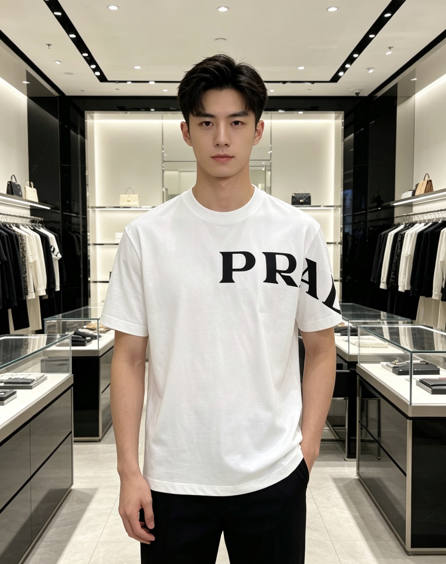 Prada 普拉达 2026ss 春夏新款首发专柜最新款短袖圆领T恤 高端订制 设计前卫时尚！品牌log