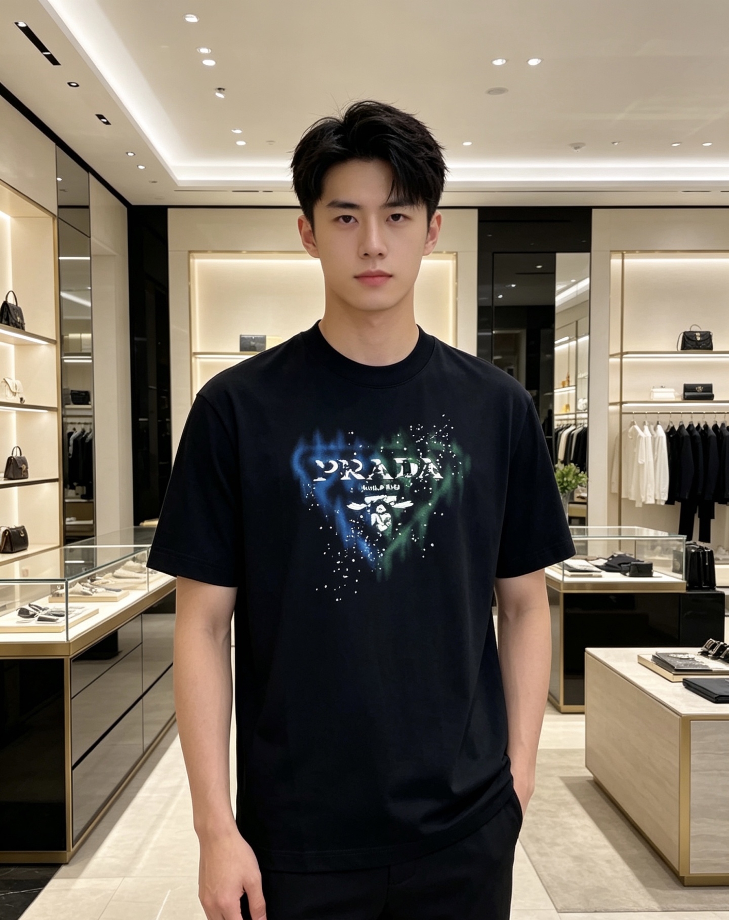 Prada 普拉达 2026ss 春夏新款首发专柜最新款短袖圆领T恤 高端订制 设计前卫时尚！品牌log