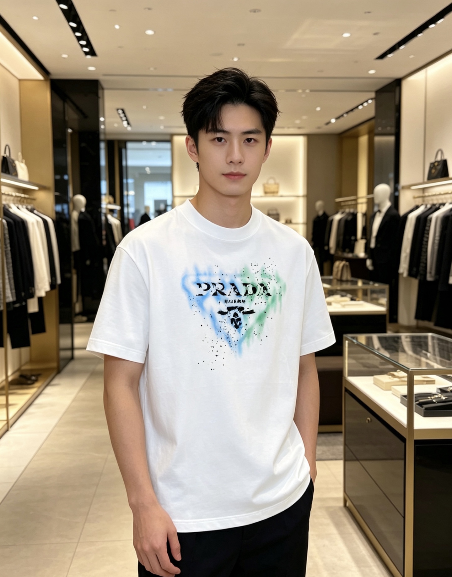 Prada 普拉达 2026ss 春夏新款首发专柜最新款短袖圆领T恤 高端订制 设计前卫时尚！品牌log