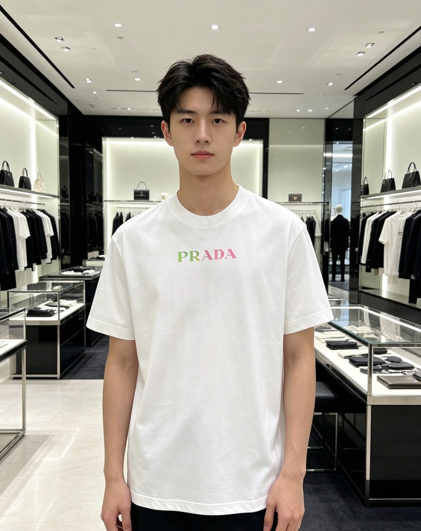 Prada 普拉达 2026ss 春夏新款首发专柜最新款短袖圆领T恤 高端订制 设计前卫时尚！品牌log