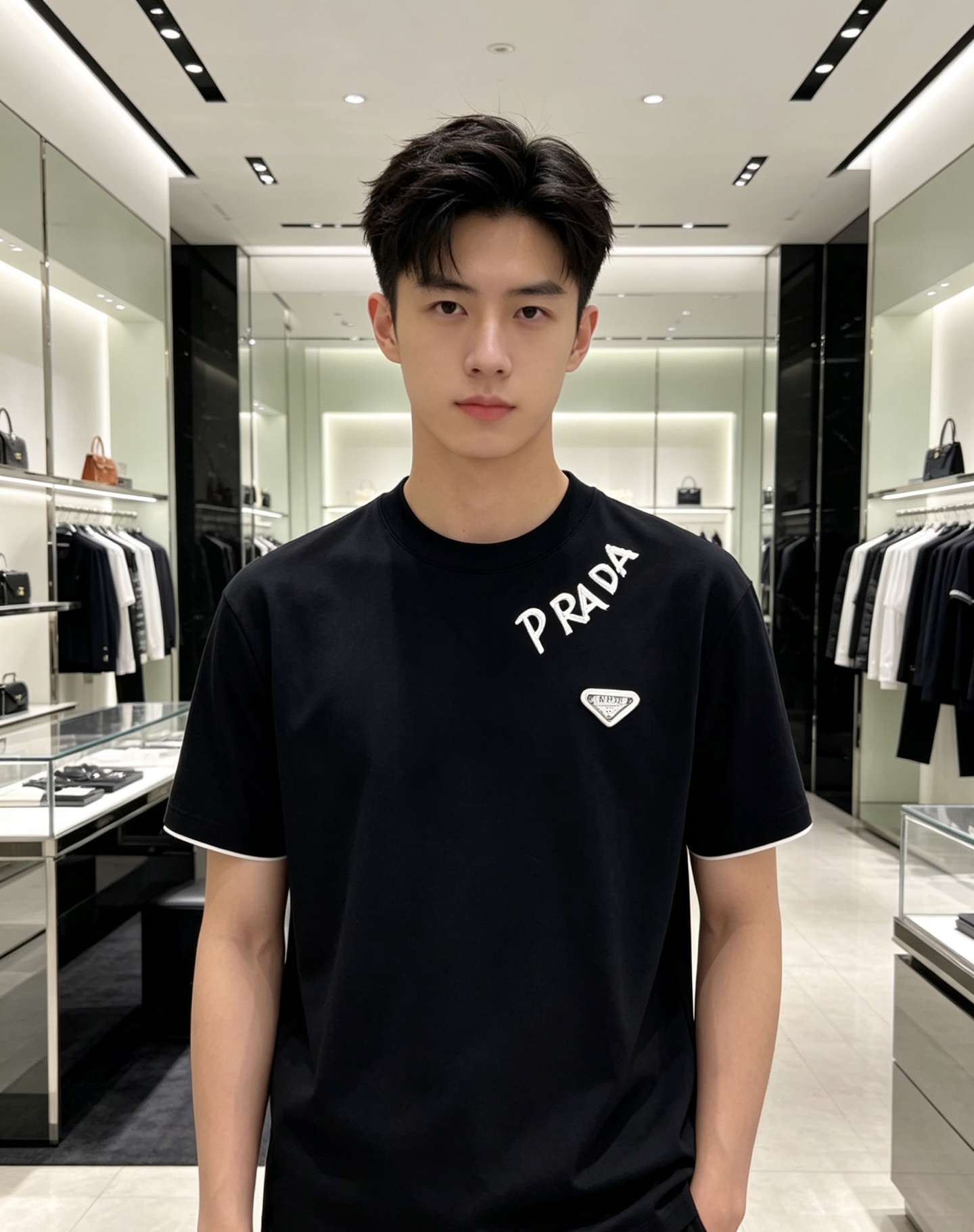 Prada 普拉达 2026ss 春夏新款首发专柜最新款短袖圆领T恤 高端订制 设计前卫时尚！品牌log