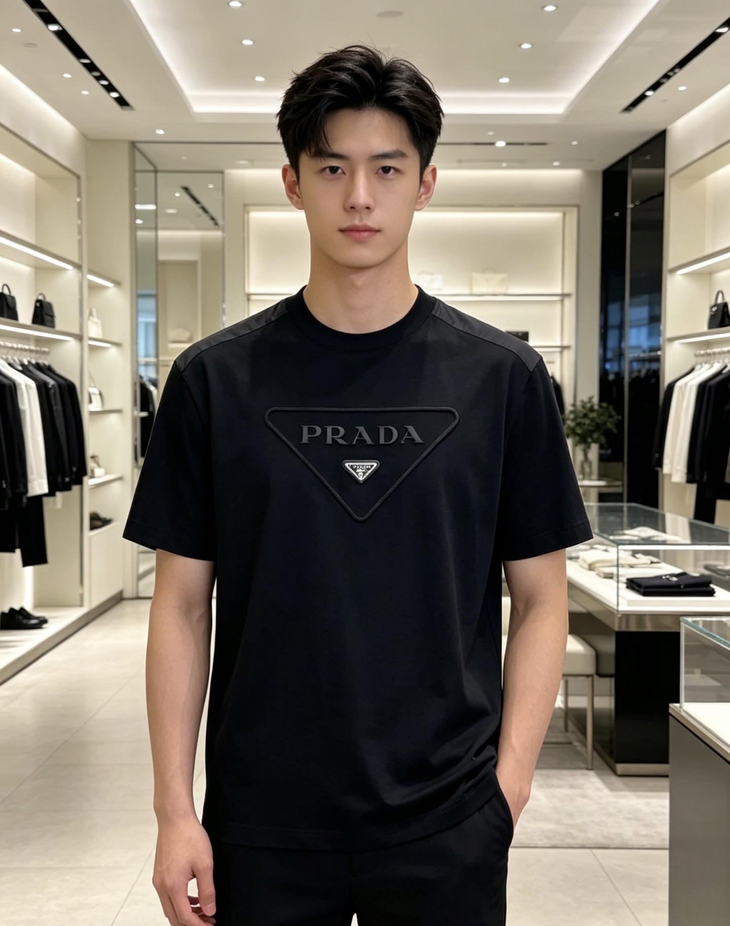 Prada 普拉达 2026ss 春夏新款首发专柜最新款短袖圆领T恤 高端订制 设计前卫时尚！品牌log