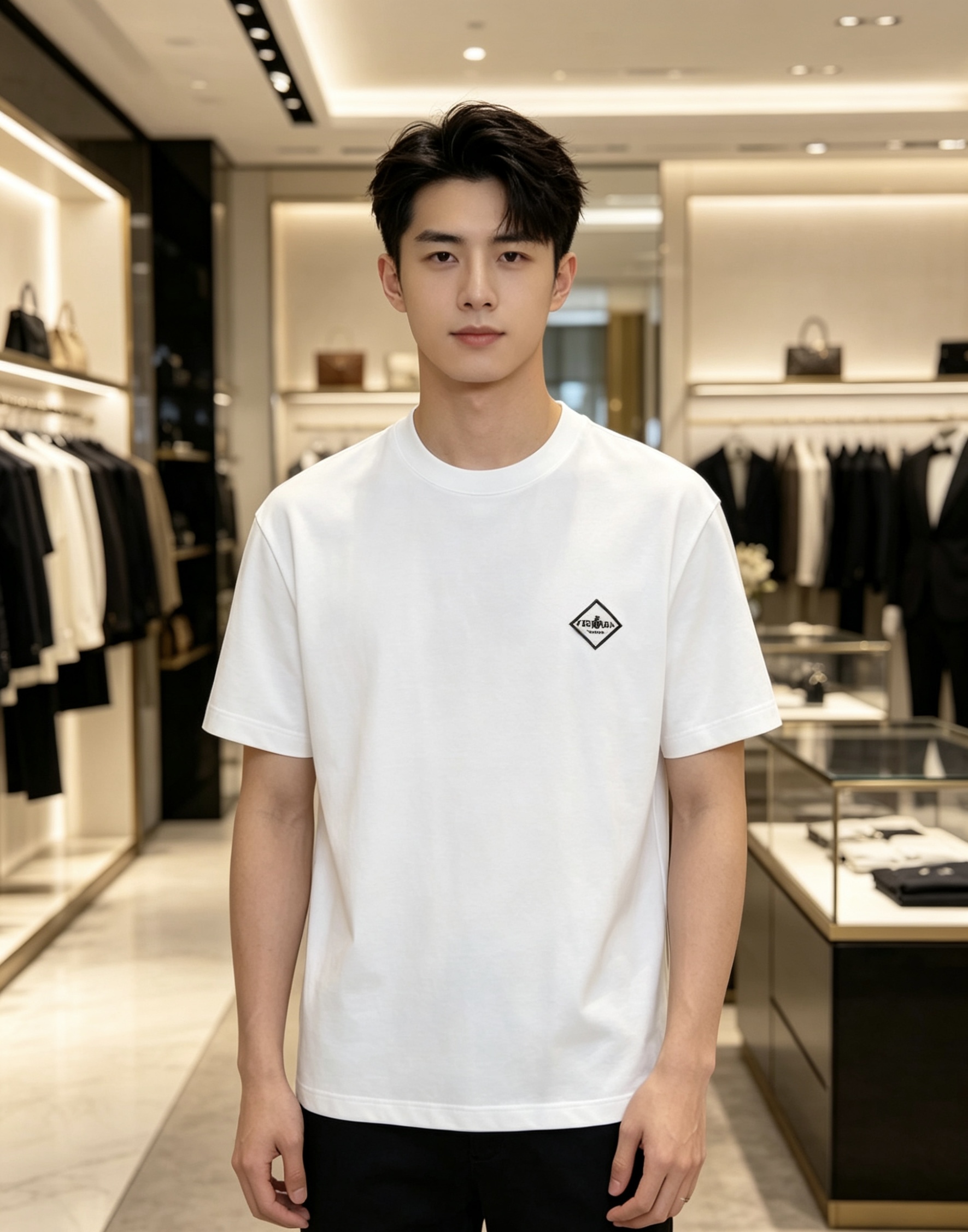 Prada 普拉达 2026ss 春夏新款首发专柜最新款短袖圆领T恤 高端订制 设计前卫时尚！品牌log