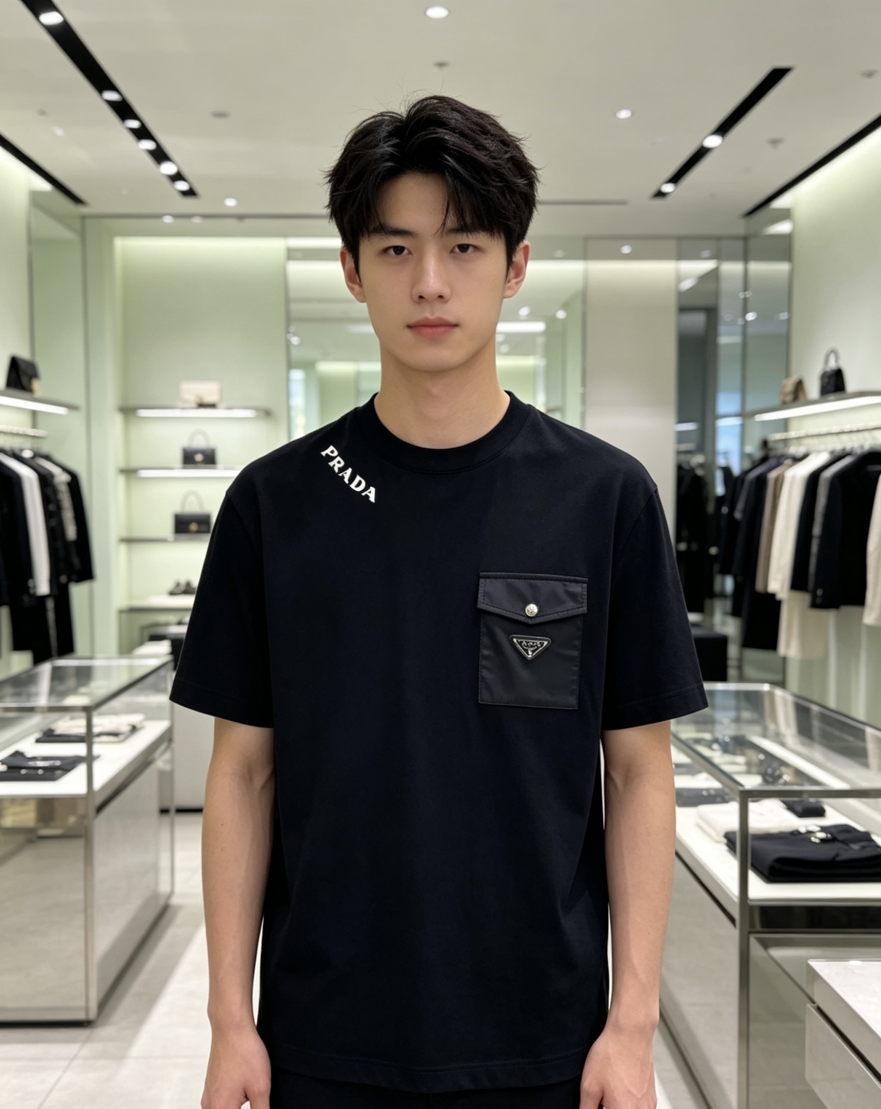Prada 普拉达 2026ss 春夏新款首发专柜最新款短袖圆领T恤 高端订制 设计前卫时尚！品牌log