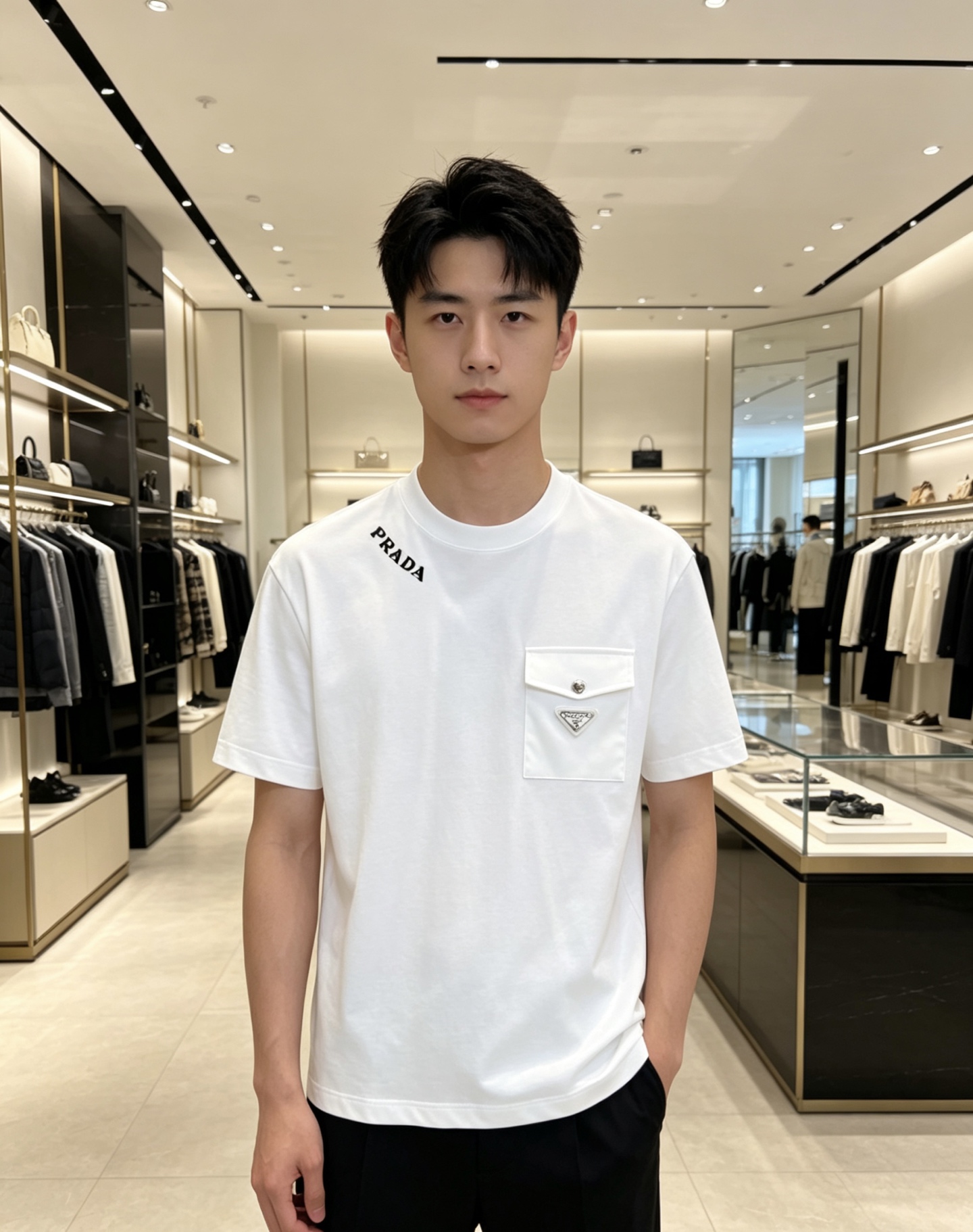 Prada 普拉达 2026ss 春夏新款首发专柜最新款短袖圆领T恤 高端订制 设计前卫时尚！品牌log