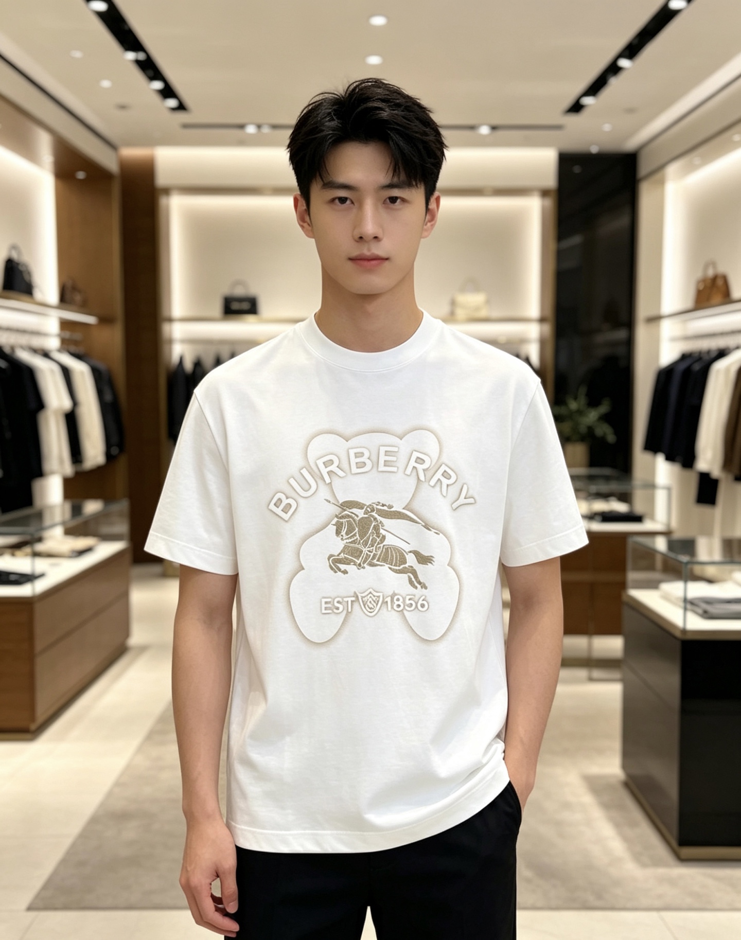 Burberry 巴宝莉 2026ss 春夏新款首发专柜最新款短袖圆领T恤 高端订制 设计前卫时尚！品牌