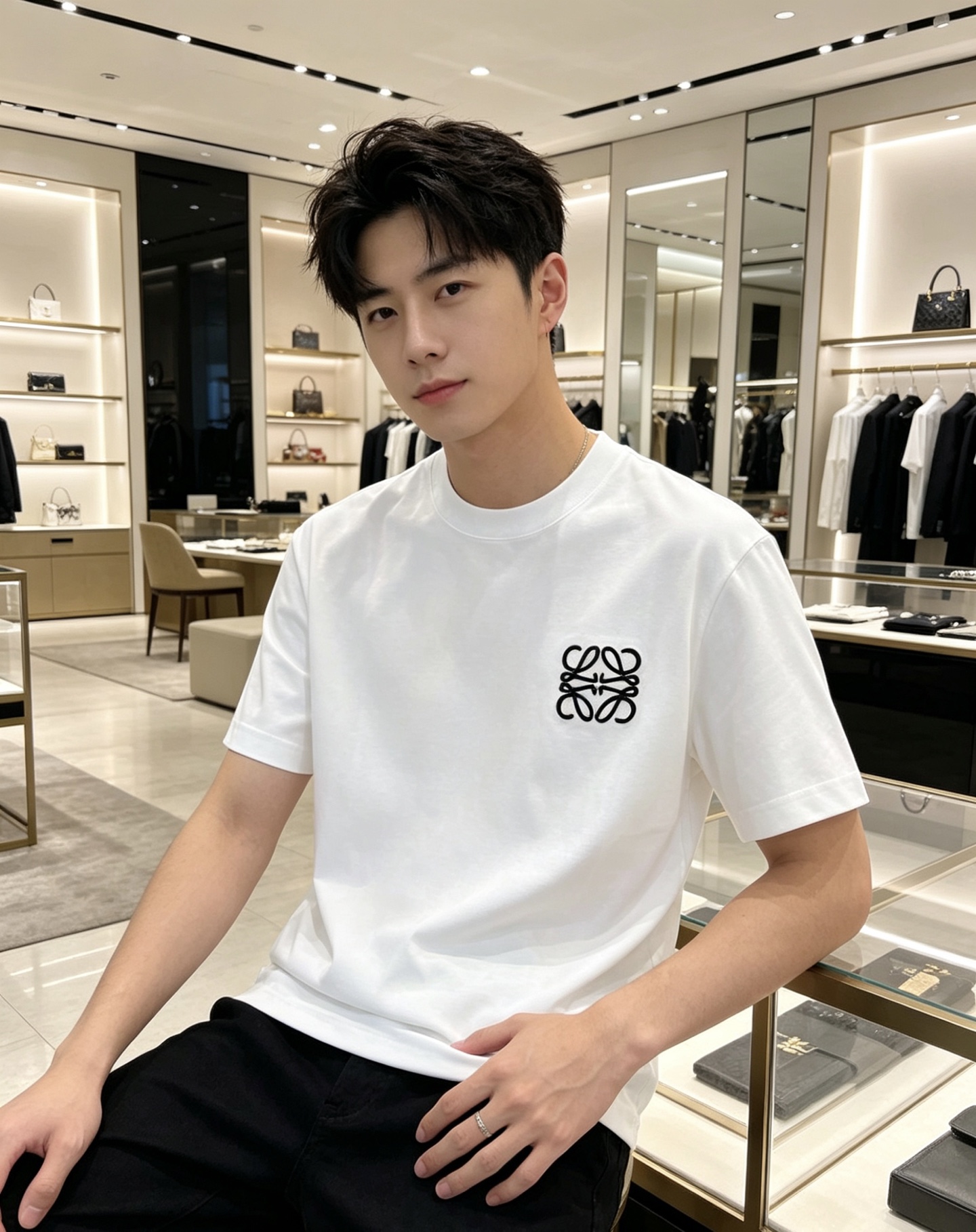 Loewe 罗意威 2026ss 春夏新款首发专柜最新款短袖圆领T恤 高端订制 设计前卫时尚！品牌log