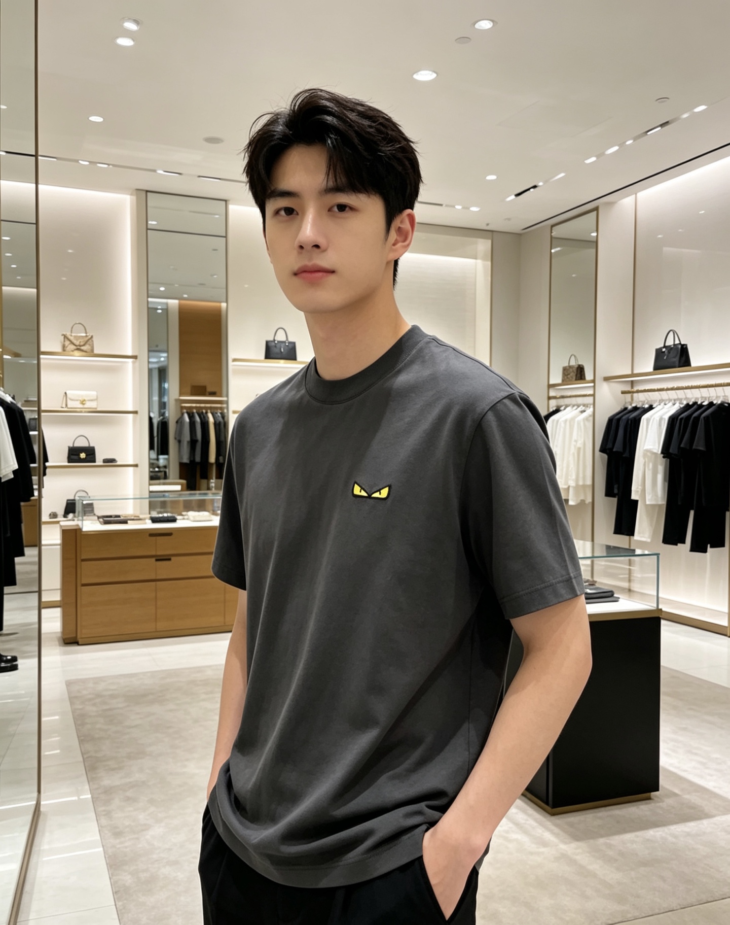 Fendi 芬迪 2026ss 春夏新款首发专柜最新款短袖圆领T恤 高端订制 设计前卫时尚！品牌logo
