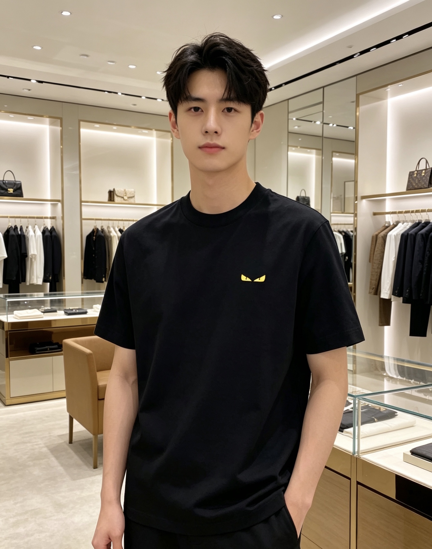 Fendi 芬迪 2026ss 春夏新款首发专柜最新款短袖圆领T恤 高端订制 设计前卫时尚！品牌logo