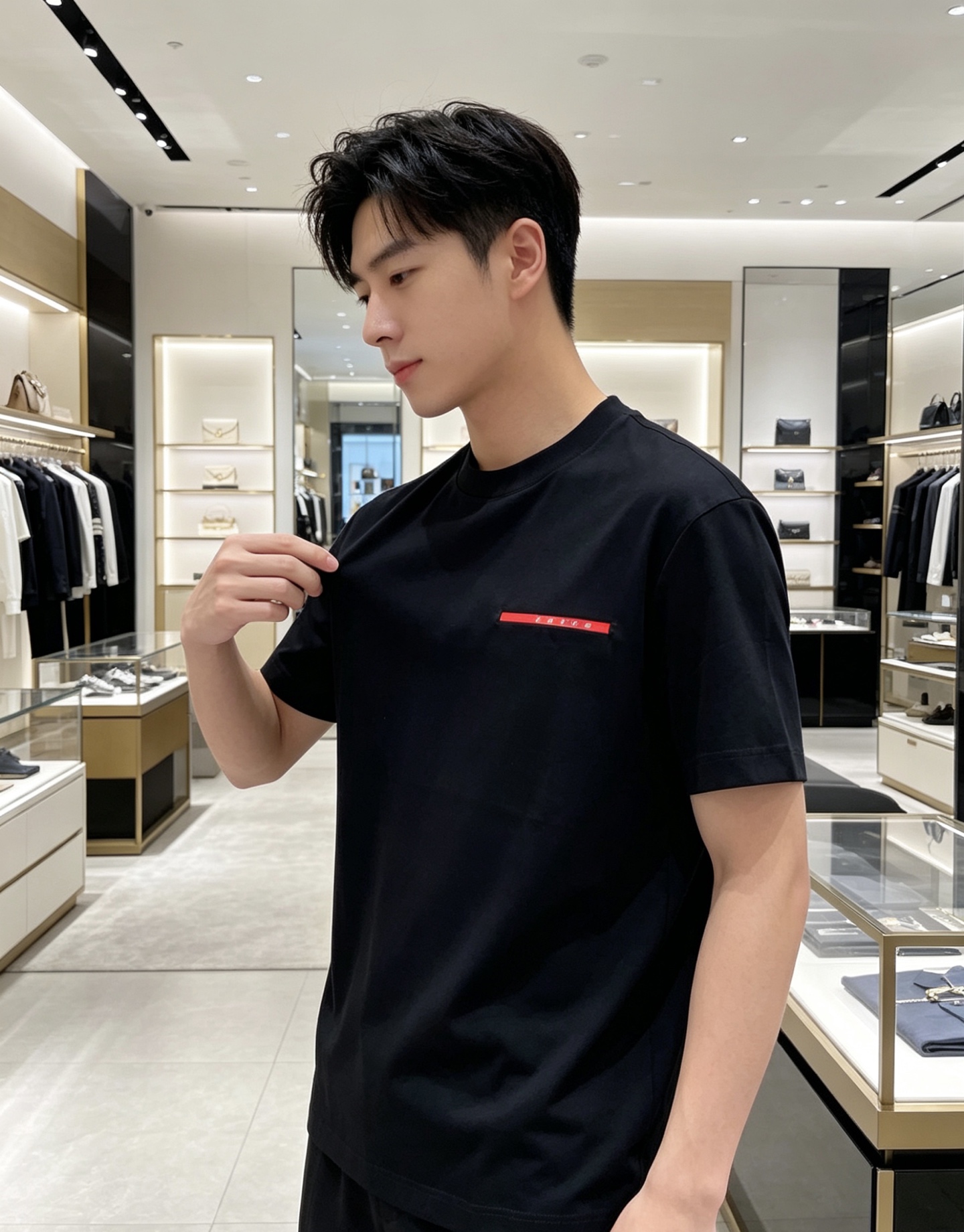 Prada 普拉达 2026ss 春夏新款首发专柜最新款短袖圆领T恤 高端订制 设计前卫时尚！品牌log
