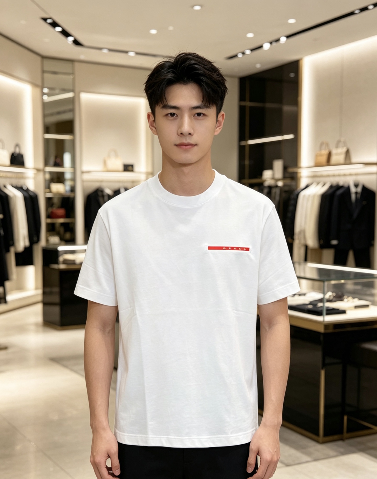Prada 普拉达 2026ss 春夏新款首发专柜最新款短袖圆领T恤 高端订制 设计前卫时尚！品牌log