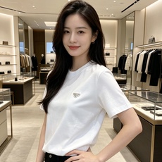 Prada 普拉达 2026ss 春夏新款首发专柜最新款短袖圆领T恤 高端订制 设计前卫时尚!品牌log Prada 普拉达 2026ss 春夏新款首发专柜最新款短袖圆领T恤 高端订制 设计前卫时尚!品牌log