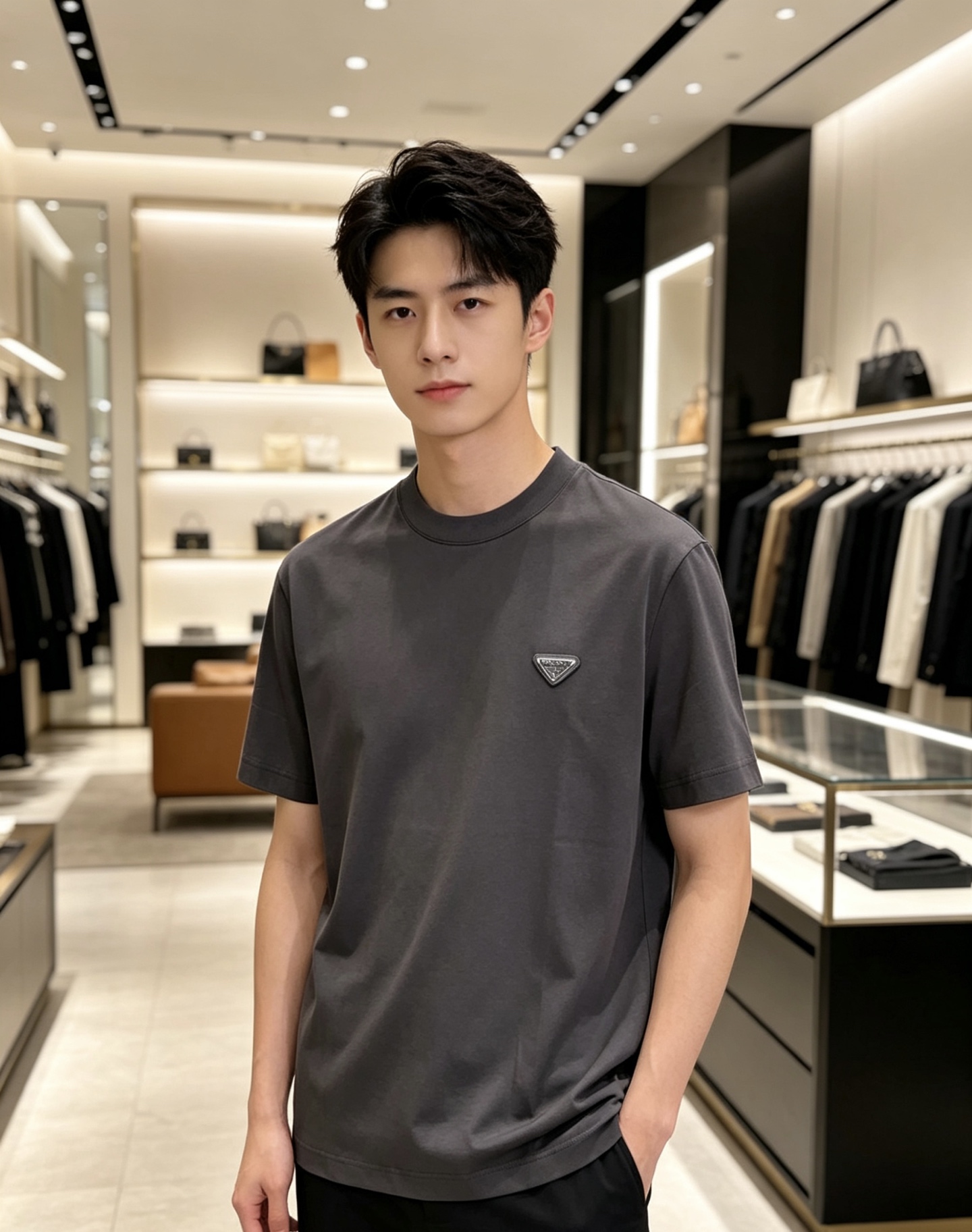 Prada 普拉达 2026ss 春夏新款首发专柜最新款短袖圆领T恤 高端订制 设计前卫时尚！品牌log