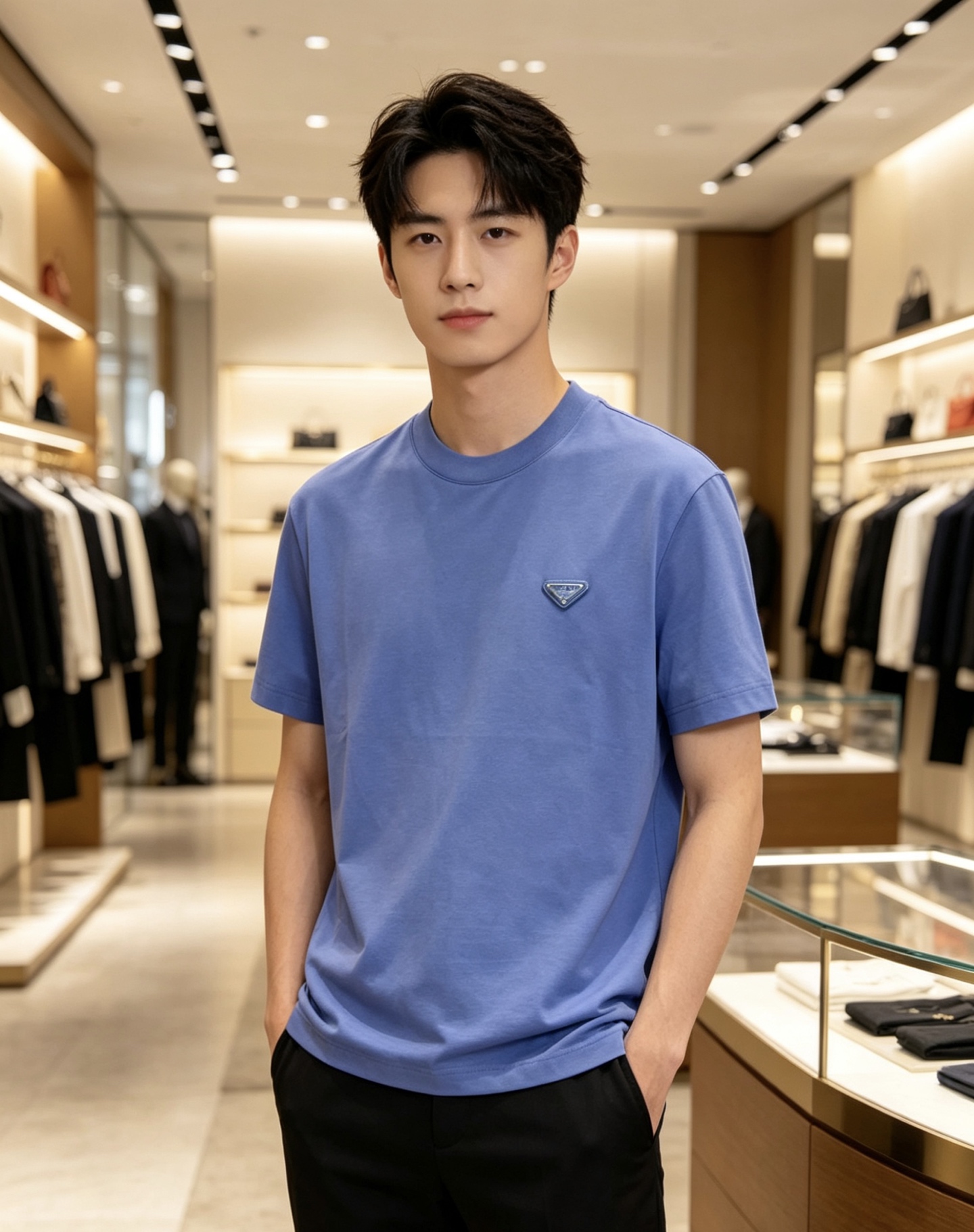 NO:839976,Prada 2026ss new spring and summer new debut counter latest short-sleeved round neck T-shirt high-end custom design avant-garde fashion!  The brand logo is designed with heavy craftsmanship. High-end customized pure cotton fabric. Soft to the touch. Comfortable to wear. Exquisite stitching at the counter level. Fine workmanship. The upper body effect is incomparably handsome!  A must-have item for a stylish man!  Color Black White Khaki Light Blue Size S-XXL,, prada, prada, T-shirt, tees, t-shirt,19860909Prada 普拉达 2026ss 春夏新款首发专柜最新款短袖圆领T恤 高端订制 设计前卫时尚！品牌logo重工艺设计 高端定制纯棉面料.手感柔软.穿着舒适.专柜级别精致车线.做工精细.上身效果无敌帅气！型男必备单品！ 颜色黑色 白色 卡其色 浅蓝色 码数S-XXL,,prada,prada,T-shirt,tees，t-shirt,,Men's clothing