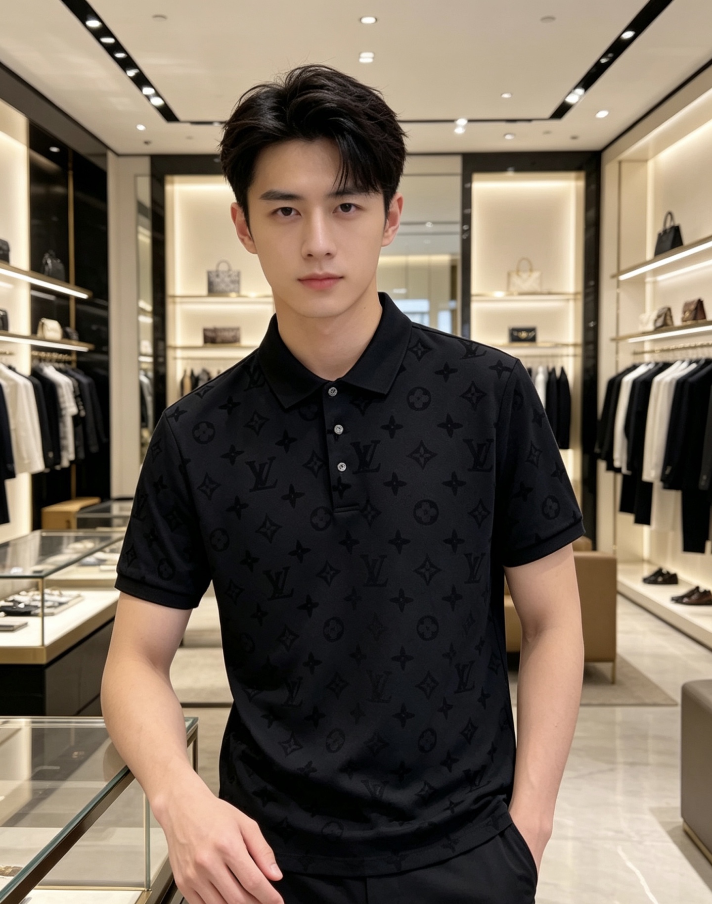 LV 2026ss夏季新款 logo男士翻领Polo衫！经典商务男款，高端男装的天花板级别的商务男款！简