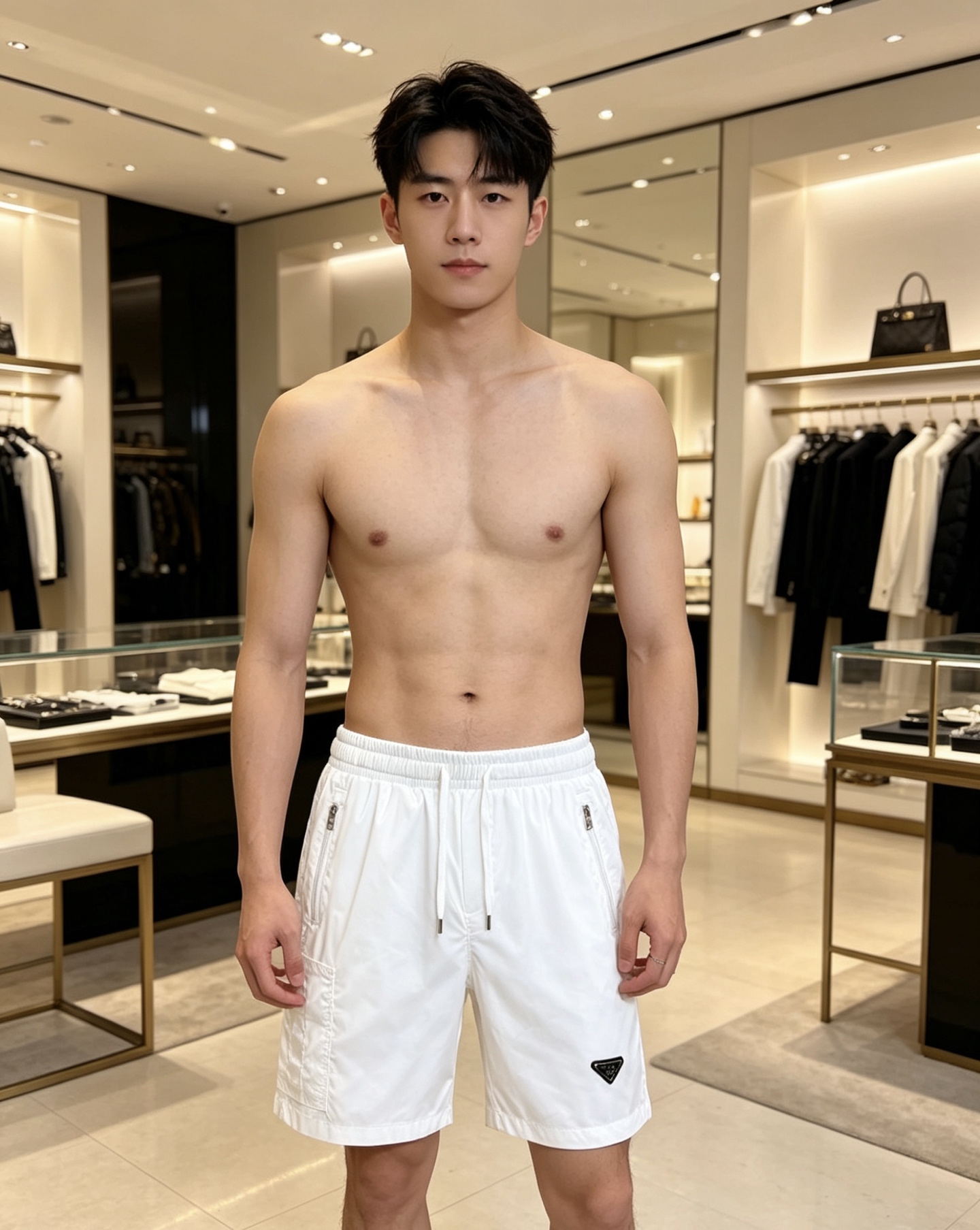 NO:840060,Prada Prada  2026ss summer classic triangle logo functional shorts, reconstructing summer casual aesthetics with minimalist lines. High-density anti-wrinkle nylon fabric is selected, which is smooth to the touch and has excellent breathability. It is light and burdenless to wear in summer; the elastic drawstring design at the waist is suitable for various body shapes and can be matched with  Equipped with double zipper side pockets and three-dimensional work patch pockets, the storage is full of security. The iconic enamel triangle logo on the front is the finishing touch, the webbing logo on the back has rigorous details, and the neat straight silhouette modifies the leg shape. Whether you are commuting in the city or traveling outdoors, you can easily create a high-end sense of relaxation.  Color Black White Size 48-56, prada, prada, shorts,19860909Prada 普拉达 2026ss夏季经典三角标机能短裤,以极简线条重构夏日休闲美学.甄选高密抗皱锦纶面料,触感顺滑且具备极佳透气性,夏日穿着轻盈无负担；腰头弹力抽绳设计适配各种身形,搭配双拉链侧袋与立体工装贴袋,收纳安全感拉满.正面标志性珐琅三角徽标点睛,背面织带标细节严谨,利落直筒版型修饰腿型,无论是都市通勤还是户外出行,皆能轻松演绎高阶松弛感. 颜色黑色 白色 码数48-56,,prada,prada,shorts,,Men's clothing