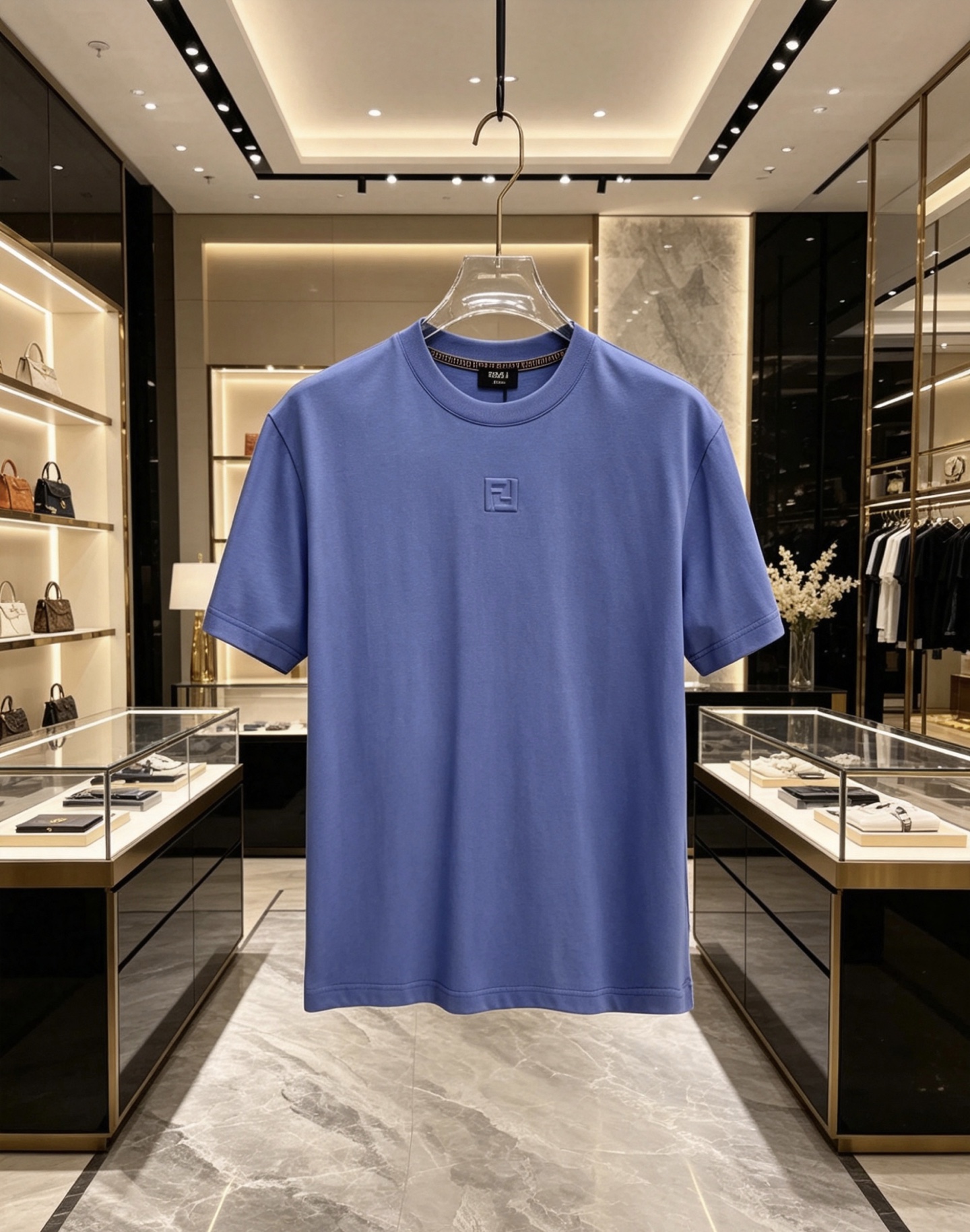 NO:847457,Fendi Fendi 2026ss new spring and summer new debut counter latest short-sleeved round neck T-shirt high-end custom design avant-garde fashion!  The brand logo is designed with heavy craftsmanship. High-end customized pure cotton fabric. Soft to the touch. Comfortable to wear. Exquisite stitching at the counter level. Fine workmanship. The upper body effect is incomparably handsome!  A must-have item for a stylish man!  Color Black White Gray Blue Khaki Size S-XXL,,fendi,fendi,T-shirt,tees,t-shirt,19860909Fendi 芬迪 2026ss 春夏新款首发专柜最新款短袖圆领T恤 高端订制 设计前卫时尚！品牌logo重工艺设计 高端定制纯棉面料.手感柔软.穿着舒适.专柜级别精致车线.做工精细.上身效果无敌帅气！型男必备单品！ 颜色黑色 白色 灰色 蓝色 卡其色 码数S-XXL,,fendi,fendi,T-shirt,tees，t-shirt,,Men's clothing