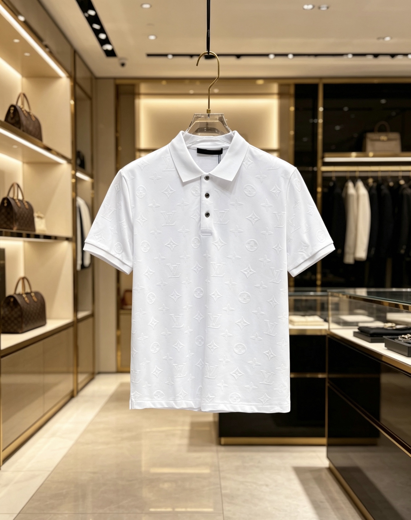 NO:847454,Lv 2026ss new spring and summer new debut counter, the latest POLO shirts, high-end customization, avant-garde and fashionable designs!  The brand logo is designed with heavy craftsmanship. High-end customized 230g fabric. Soft to the touch. Comfortable to wear. Exquisite stitching at the counter level. Fine workmanship. The upper body effect is incomparably handsome!  A must-have item for a stylish man!  Color Black White Size M-3XL, Louis Vuitton,19860909Lv 2026ss春夏新款首发专柜最新POLO衫 高端订制 设计前卫时尚！品牌logo重工艺设计 高端定制230克面料.手感柔软.穿着舒适.专柜级别精致车线.做工精细.上身效果无敌帅气！型男必备单品！ 颜色黑色 白色 码数M-3XL,,louis vuitton,,Men's clothing