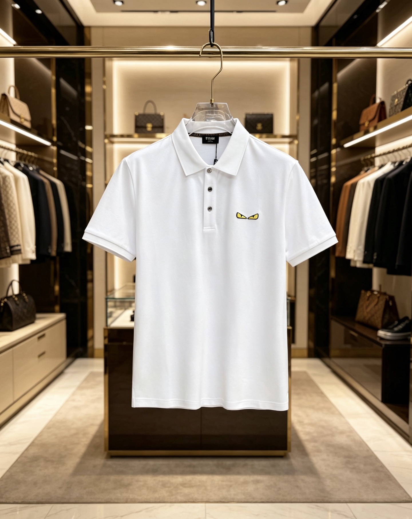 NO:847459,Fendi Fendi 2026ss new spring and summer new debut counter latest POLO shirt high-end custom design avant-garde fashion!  The brand logo is designed with heavy craftsmanship. High-end customized 230g fabric. Soft to the touch. Comfortable to wear. Exquisite stitching at the counter level. Fine workmanship. The upper body effect is incomparably handsome!  A must-have item for a stylish man!  Color Black White Size M-3XL,,fendi,fendi,19860909Fendi 芬迪 2026ss春夏新款首发专柜最新POLO衫 高端订制 设计前卫时尚！品牌logo重工艺设计 高端定制230克面料.手感柔软.穿着舒适.专柜级别精致车线.做工精细.上身效果无敌帅气！型男必备单品！ 颜色黑色 白色 码数M-3XL,,fendi,fendi,,Men's clothing