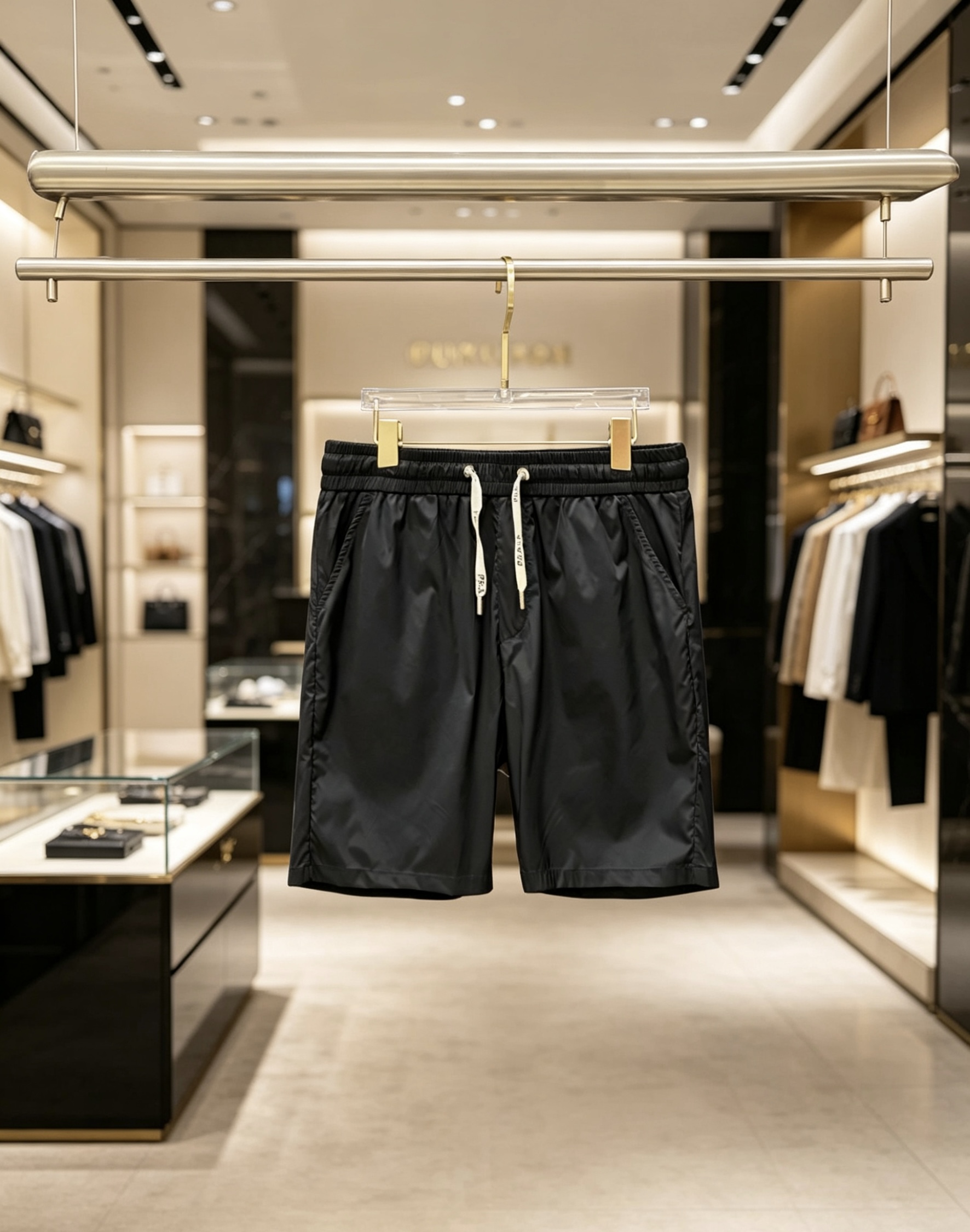 NO:847469,Prada 2026ss new summer casual shorts. Classic logo quick-drying drawstring beach shorts are made of high-density nylon fabric, which has the characteristics of quick-drying, anti-wrinkle and breathability. The elastic waist design is equipped with a drawstring metal head, which is extremely comfortable!  Code number 48-56,,prada,prada,shorts,19860909Prada 普拉达 2026ss夏季新款休闲短裤 经典标识速干抽绳沙滩短裤采用高密度锦纶面料,具备速干、抗皱、透气的特性,松紧腰设计搭配抽绳金属头,舒适度极高！ 码数48-56,,prada,prada,shorts,,Men's clothing