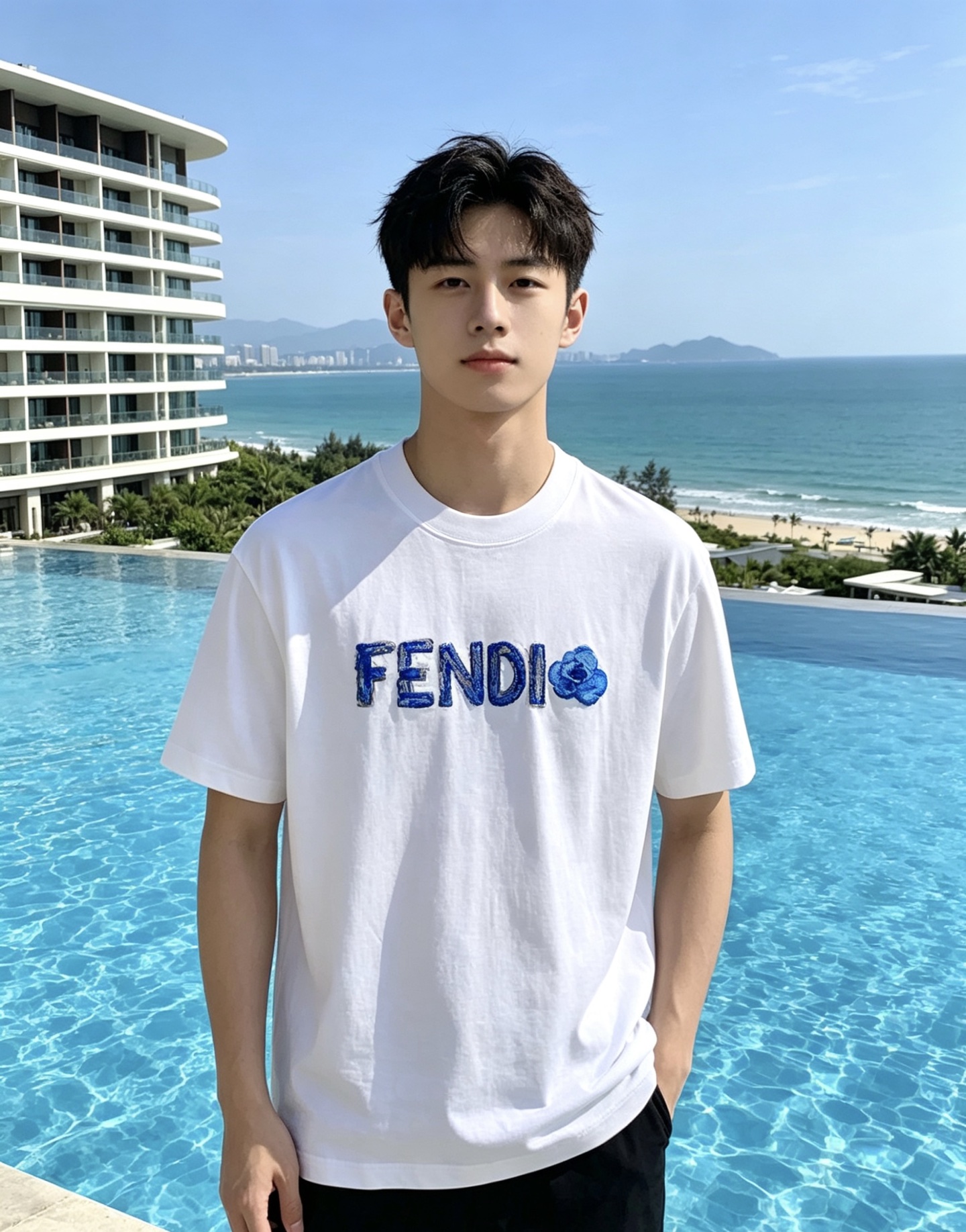 NO:856487,Fendi Fendi 2026 spring and summer new T-shirt, go for the gentle party!  The fabric is super comfortable and high-count combed cotton, soft and skin-friendly, breathable and not sweaty. It is refreshing and comfortable to wear in summer. The hand-painted FENDI letter + rose print on the chest is full of artistic sense. The brushstrokes are delicate and have the texture of oil painting. It is low-key and recognizable. The black and white colors are available. White is refreshing and age-reducing, black is calm and versatile, and both boys and girls can easily control it. The loose and friendly fit is not picky on the figure, and can be worn even if you are slightly fat. It looks good alone or layered!  Size S-XXL,,fendi,fendi,tees,t-shirt,19860909Fendi 芬迪 2026春夏新款T恤,温柔党直接冲！ 面料超舒服高支精梳棉面料,软糯亲肤,透气不闷汗,夏天穿清爽又自在 艺术感拉满胸前手绘风FENDI字母+玫瑰印花,笔触细腻,自带油画质感,低调又有辨识度 黑白双色可选白色清爽减龄,黑色沉稳百搭,男生女生都能轻松驾驭 宽松友好版型不挑身材,微胖也能穿出松弛感,单穿/叠搭都好看！ 码数S-XXL,,fendi,fendi,tees，t-shirt,,Men's clothing