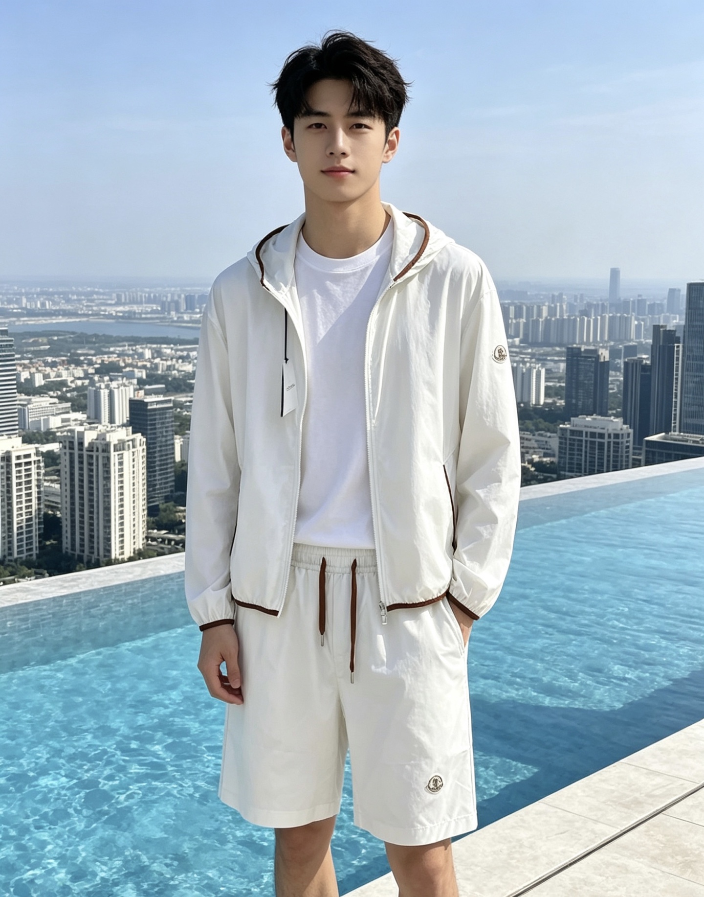NO:946284,Sun protection clothing, shorts, Moncler1946 new spring and summer hooded sun protection clothing for men, welded directly into the spring and summer wardrobe!  Brand metal logo embellishment, contrasting hemming details, low-key and recognizable, the upper body has a simple and high-end sense. High-count, lightweight sun protection fabric, breathable and not sweaty, full of UPF protection, refreshing and burdenless to wear in summer. Hood + full zipper design, elastic cuff hem, casual and versatile, can be worn daily/commuting/outdoors. Beige/carbon black two-color optional, white is refreshing and reduces age, black is versatile and slimming, close your eyes without stepping on thunder!  Size 48-56,,Moncler,shorts,hats,19860909防晒服 短裤 Moncler1946 蒙口春夏新款连帽防晒服,直接焊在春夏衣柜里！ 品牌金属徽标点缀,撞色包边细节,低调又有辨识度,上身自带简约高级感 高支轻薄防晒面料,透气不闷汗,UPF防护力拉满,夏天穿清爽无负担 连帽+全拉链设计,松紧袖口下摆,休闲百搭,日常/通勤/户外都能穿 米白/炭黑双色可选,白的清爽减龄,黑的百搭显瘦,闭眼入不踩雷！ 码数48-56,,Moncler,shorts,hats,,Men's clothing
