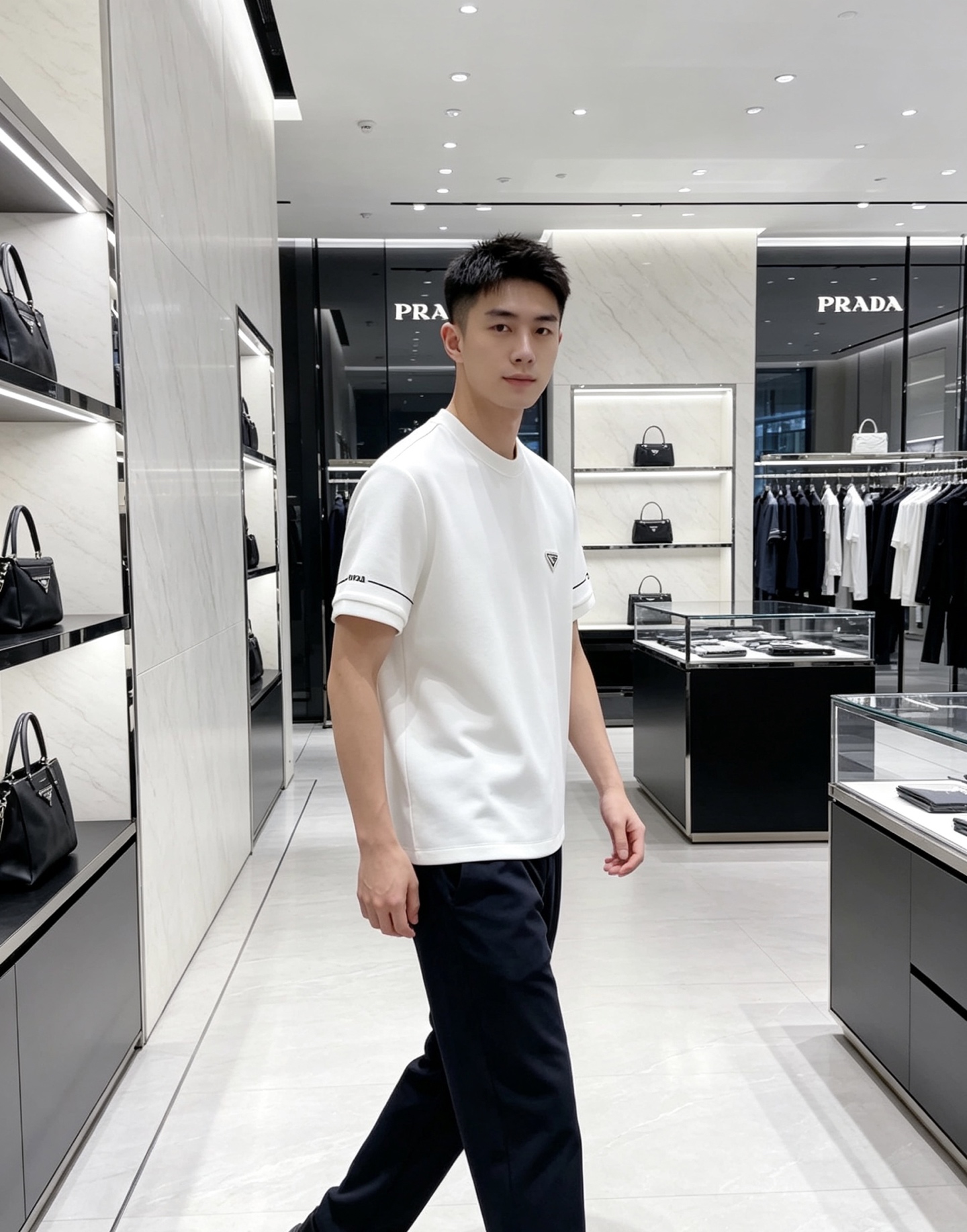 Prada 普拉达💎2026秋冬新款 Prada三角标空气层短袖T恤打底衫 高端重磅空气层面料,厚实挺括,不易起皱变形 Prada 普拉达💎2026秋冬新款 Prada三角标空气层短袖T恤打底衫 高端重磅空气层面料,厚实挺括,不易起皱变形