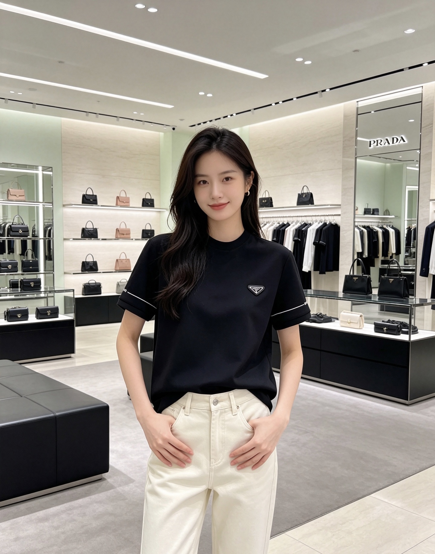 Prada 普拉达💎2026秋冬新款 Prada三角标空气层短袖T恤打底衫 高端重磅空气层面料,厚实挺括,不易起皱变形 Prada 普拉达💎2026秋冬新款 Prada三角标空气层短袖T恤打底衫 高端重磅空气层面料,厚实挺括,不易起皱变形