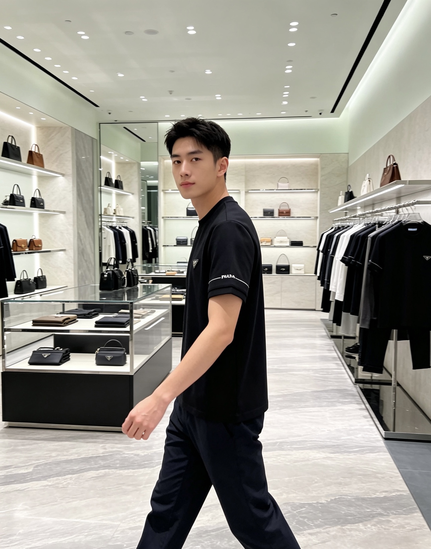 Prada 普拉达💎2026秋冬新款 Prada三角标空气层短袖T恤打底衫 高端重磅空气层面料,厚实挺括,不易起皱变形 Prada 普拉达💎2026秋冬新款 Prada三角标空气层短袖T恤打底衫 高端重磅空气层面料,厚实挺括,不易起皱变形
