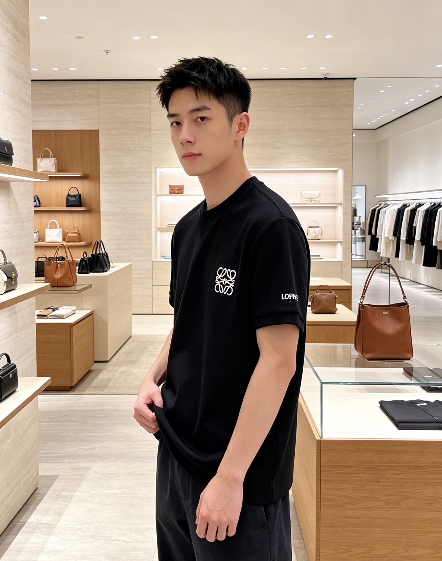 💫2026秋冬新款LOEWE罗意威刺绣短袖T恤打底衫 甄选重磅空气层面料,厚实垂顺,抗皱不易变形 胸口经典Anagram 💫2026秋冬新款LOEWE罗意威刺绣短袖T恤打底衫 甄选重磅空气层面料,厚实垂顺,抗皱不易变形 胸口经典Anagram