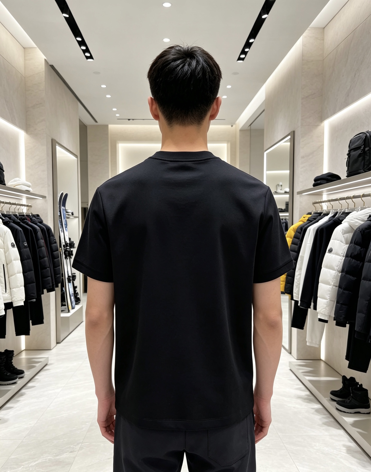 Moncler 蒙口 2026秋冬新品短袖打底T恤 极简圆领剪裁，空气层重磅面料软糯挺括 胸前彩色刺绣标识低调有质感，不