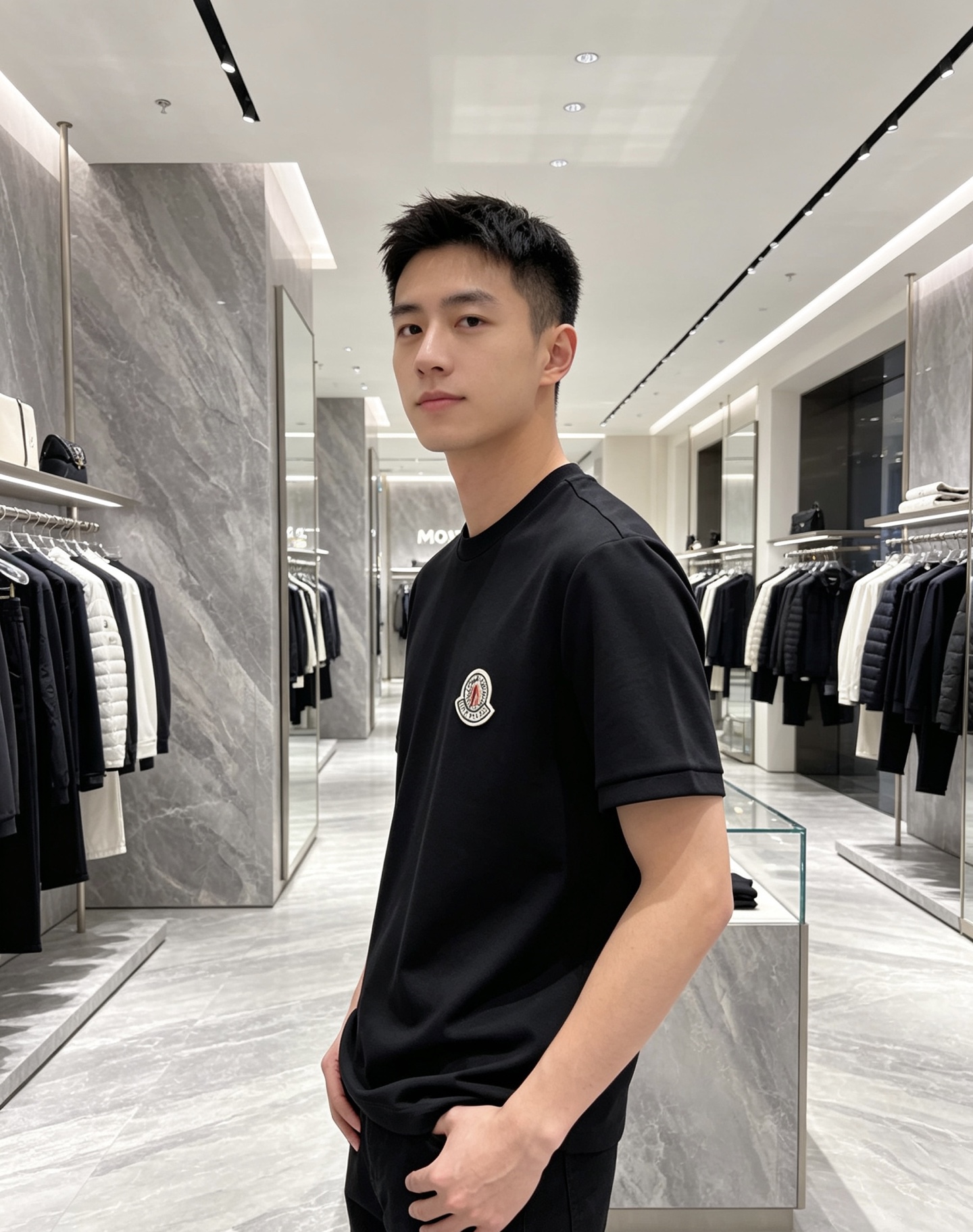 Moncler 2026秋冬蒙口徽章空气层短袖T恤打底衫 高克重空气层面料,厚实垂顺抗皱,不软塌不变形,一年四季适配,秋 Moncler 2026秋冬蒙口徽章空气层短袖T恤打底衫 高克重空气层面料,厚实垂顺抗皱,不软塌不变形,一年四季适配,秋