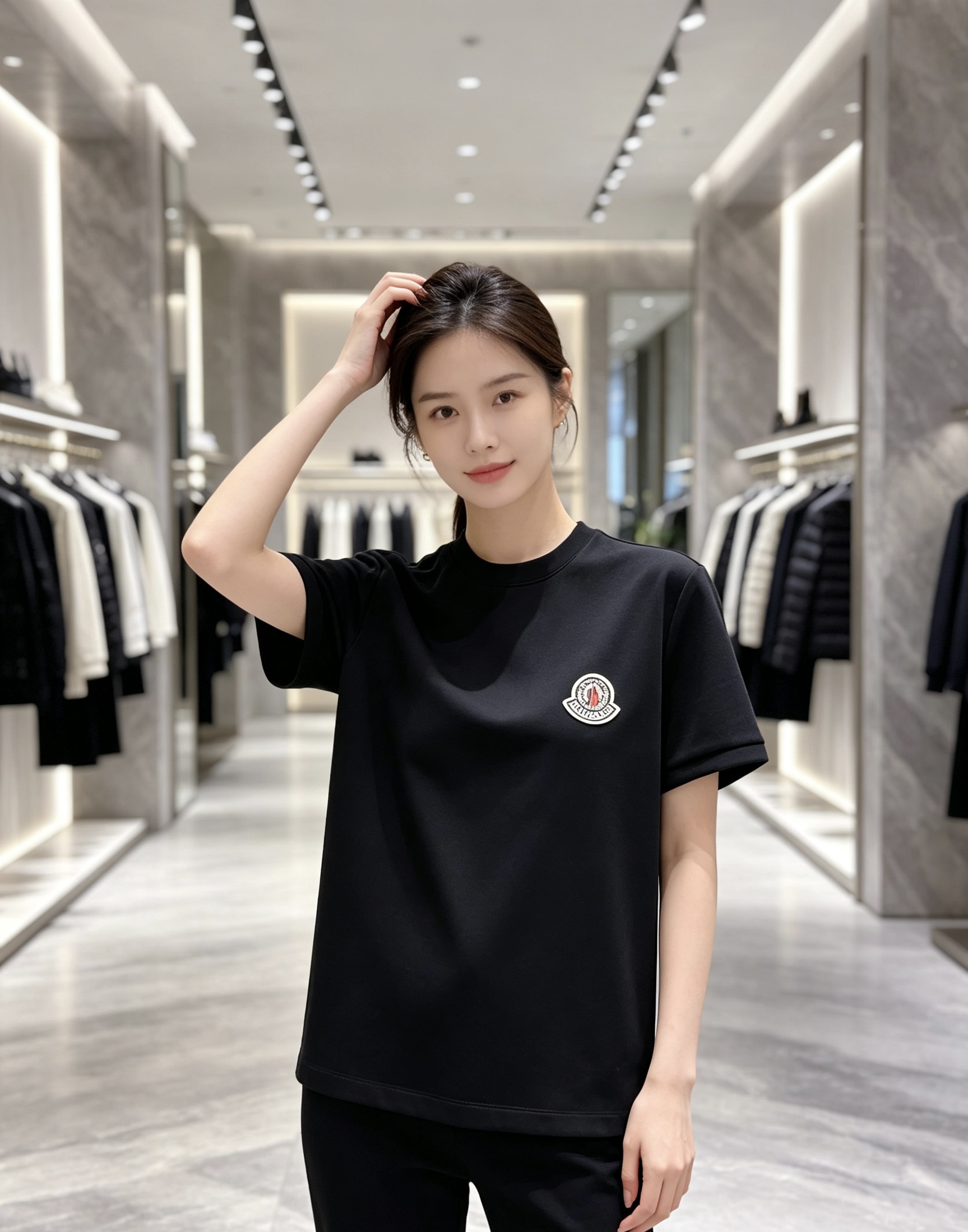 Moncler 2026秋冬蒙口徽章空气层短袖T恤打底衫 高克重空气层面料,厚实垂顺抗皱,不软塌不变形,一年四季适配,秋 Moncler 2026秋冬蒙口徽章空气层短袖T恤打底衫 高克重空气层面料,厚实垂顺抗皱,不软塌不变形,一年四季适配,秋