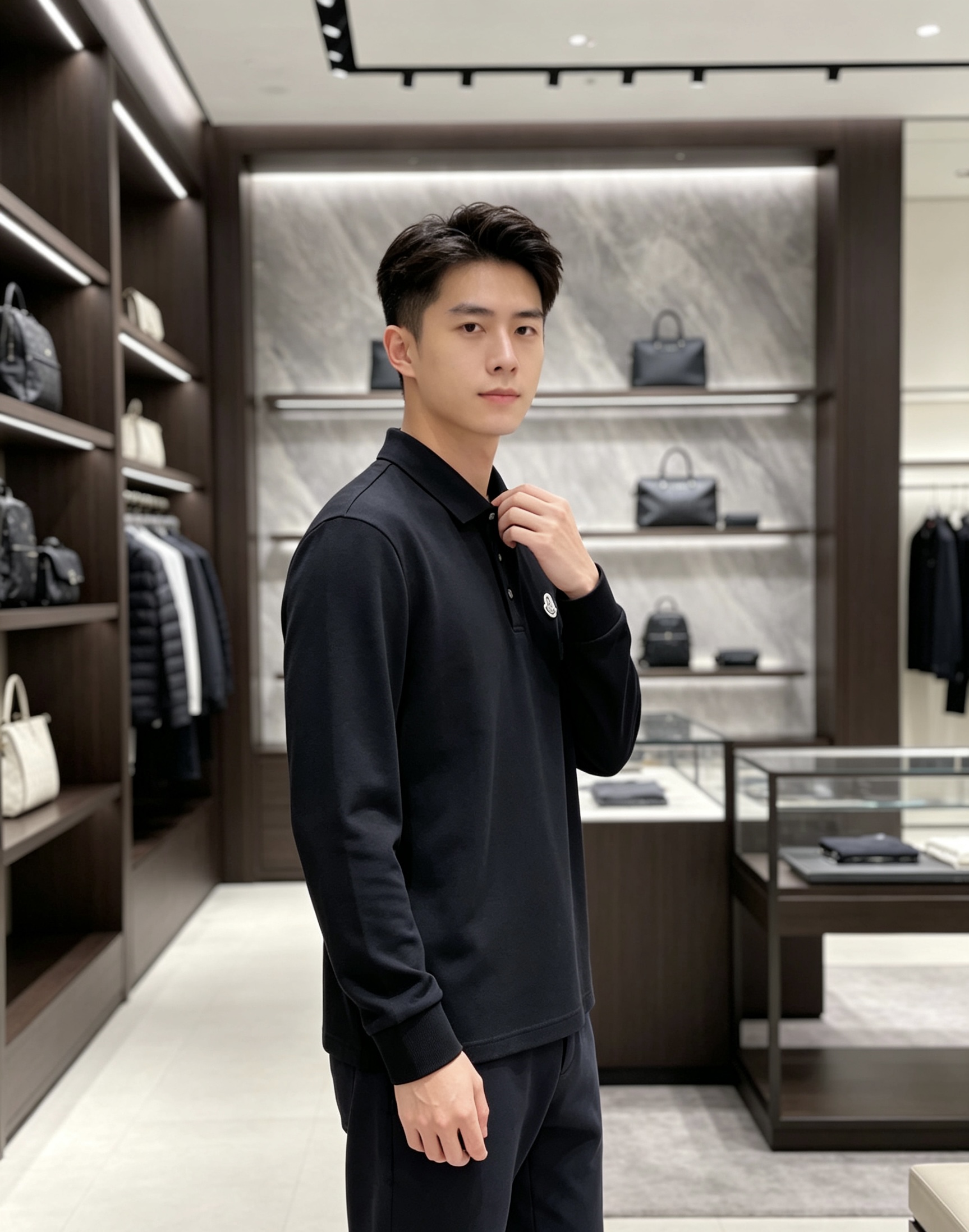 Moncler 2026秋冬蒙口长袖Polo衫 重磅珠地面料,挺括不粘身,春秋单穿、冬季内搭羽绒服都合适 经典翻领+三粒 Moncler 2026秋冬蒙口长袖Polo衫 重磅珠地面料,挺括不粘身,春秋单穿、冬季内搭羽绒服都合适 经典翻领+三粒