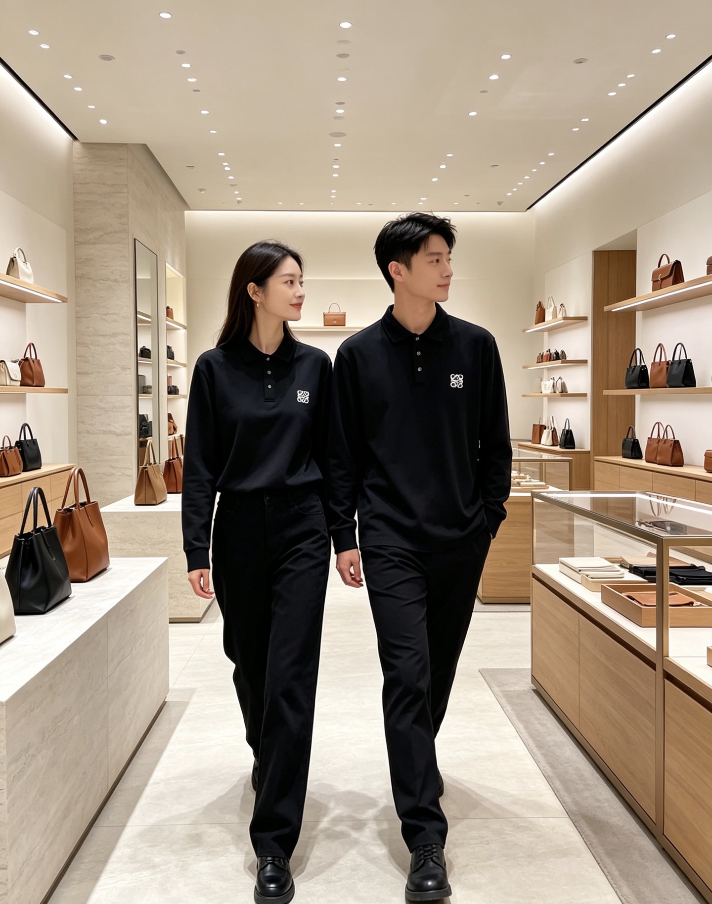 ✨Loewe 罗意威 2026秋冬新款刺绣长袖Polo，细腻珠地棉面料，透气挺括，久穿不易起皱变形 经典翻领三粒扣，版型