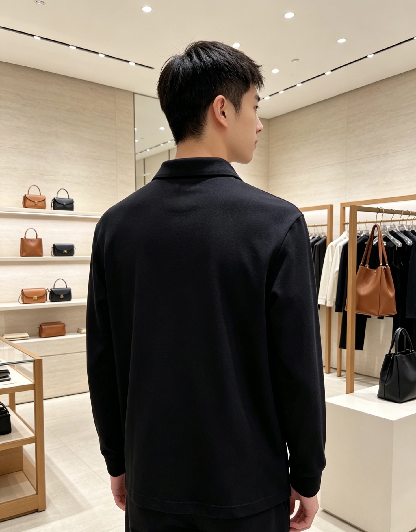 ✨Loewe 罗意威 2026秋冬新款刺绣长袖Polo，细腻珠地棉面料，透气挺括，久穿不易起皱变形 经典翻领三粒扣，版型