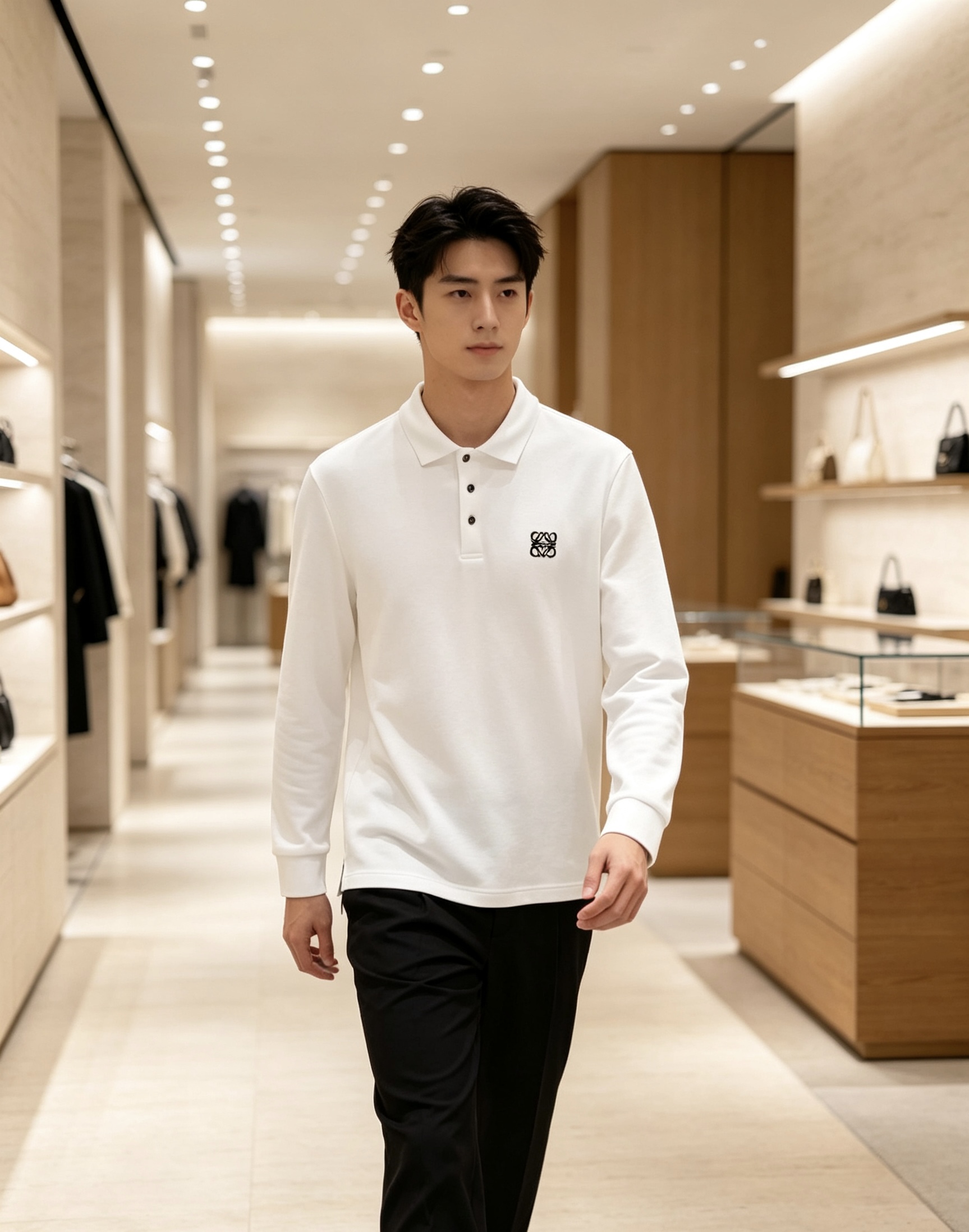 ✨Loewe 罗意威 2026秋冬新款刺绣长袖Polo,细腻珠地棉面料,透气挺括,久穿不易起皱变形 经典翻领三粒扣,版型 ✨Loewe 罗意威 2026秋冬新款刺绣长袖Polo,细腻珠地棉面料,透气挺括,久穿不易起皱变形 经典翻领三粒扣,版型