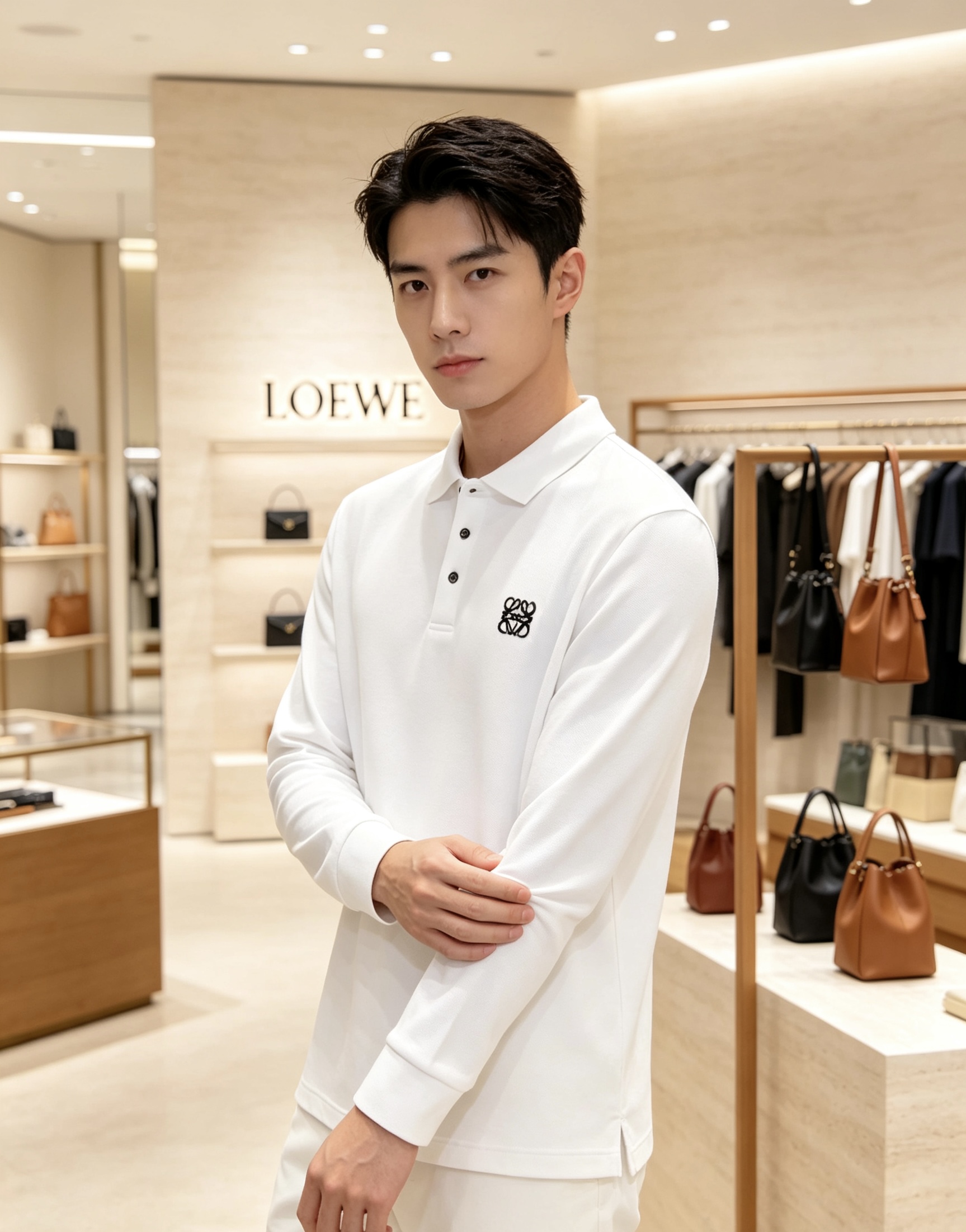 ✨Loewe 罗意威 2026秋冬新款刺绣长袖Polo,细腻珠地棉面料,透气挺括,久穿不易起皱变形 经典翻领三粒扣,版型 ✨Loewe 罗意威 2026秋冬新款刺绣长袖Polo,细腻珠地棉面料,透气挺括,久穿不易起皱变形 经典翻领三粒扣,版型