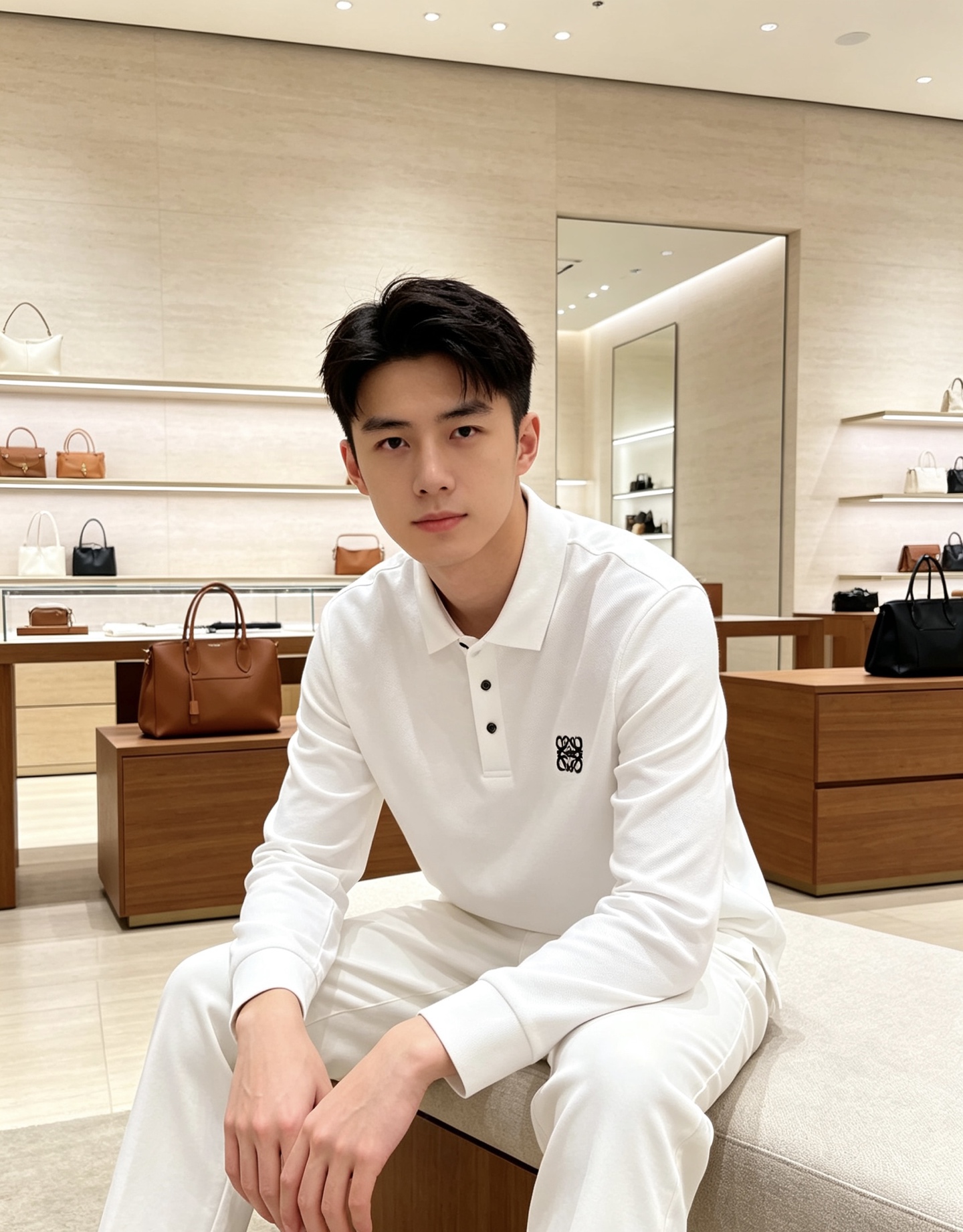 ✨Loewe 罗意威 2026秋冬新款刺绣长袖Polo,细腻珠地棉面料,透气挺括,久穿不易起皱变形 经典翻领三粒扣,版型 ✨Loewe 罗意威 2026秋冬新款刺绣长袖Polo,细腻珠地棉面料,透气挺括,久穿不易起皱变形 经典翻领三粒扣,版型
