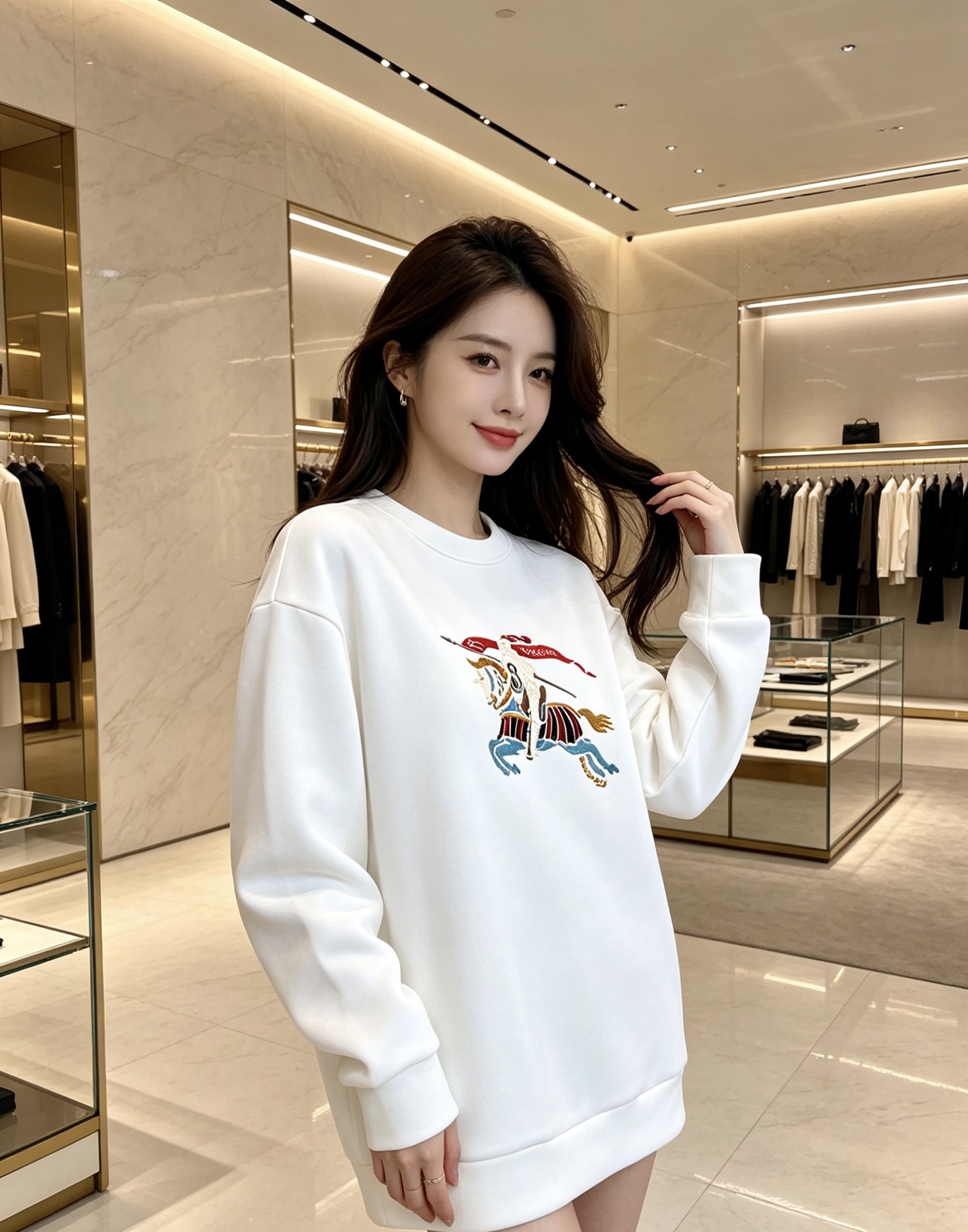 Burberry 巴宝莉 2026秋冬经典骑士战马刺绣圆领卫衣 原版辅料完整复刻，高品质空气层面料，触感柔软垂顺不易变形