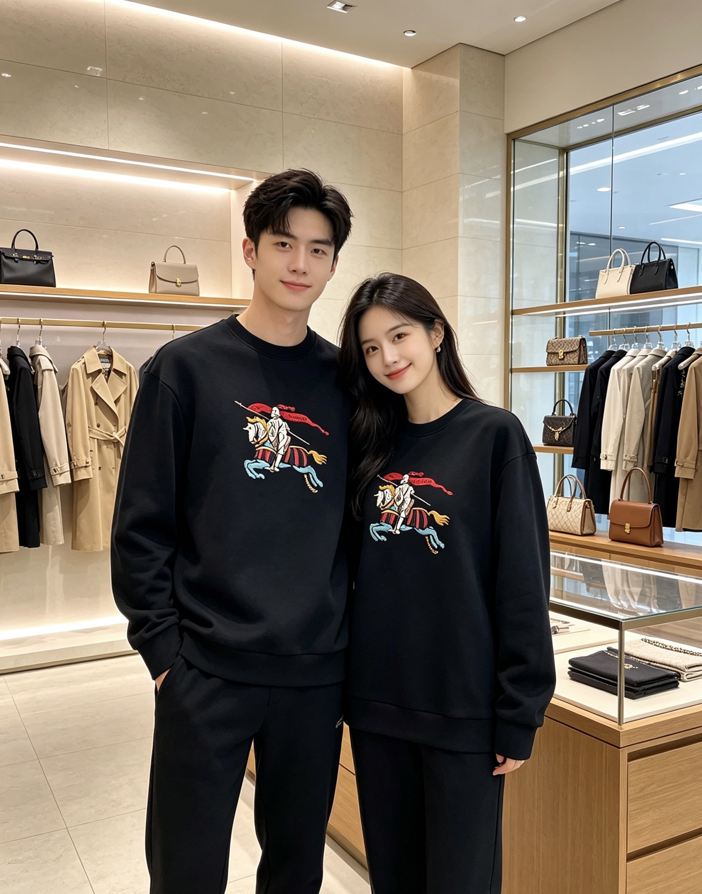 Burberry 巴宝莉 2026秋冬经典骑士战马刺绣圆领卫衣 原版辅料完整复刻，高品质空气层面料，触感柔软垂顺不易变形