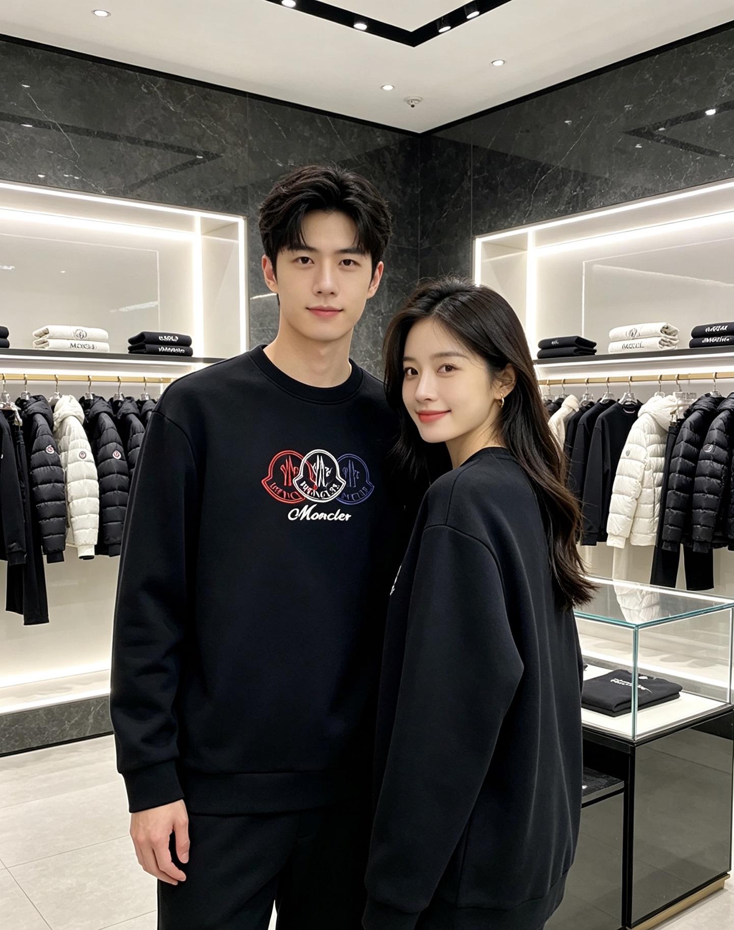 Moncler 蒙口 2026秋冬新款圆领卫衣 采用高密空气层面料，透气不闷，垂感十足，久穿不易起皱 胸前三色徽章立体刺