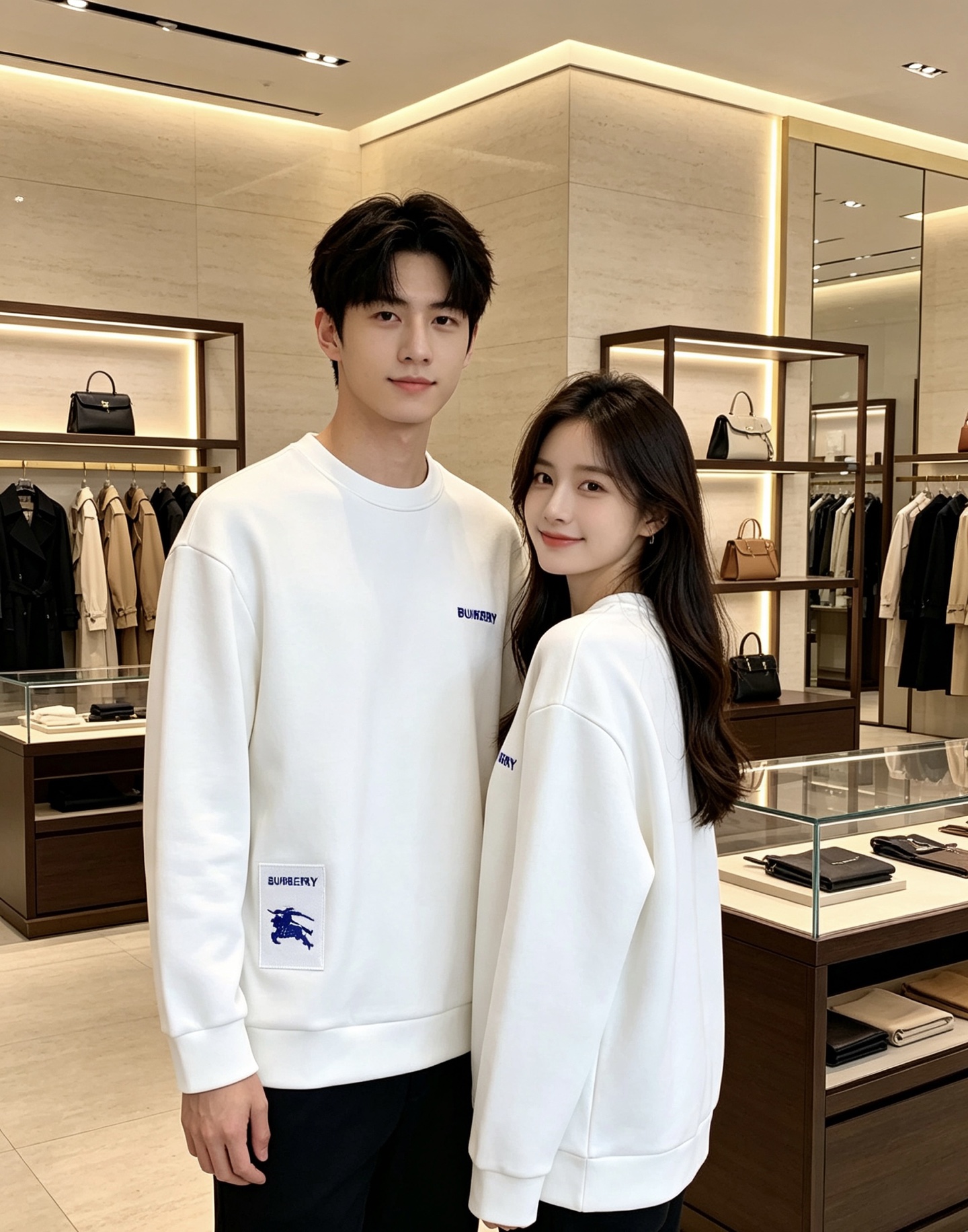 Burberry 巴宝莉 2026秋冬蓝色字母刺绣战马布标圆领卫衣 原版辅料完整复刻，高品质空气层面料，触感细腻亲肤。胸