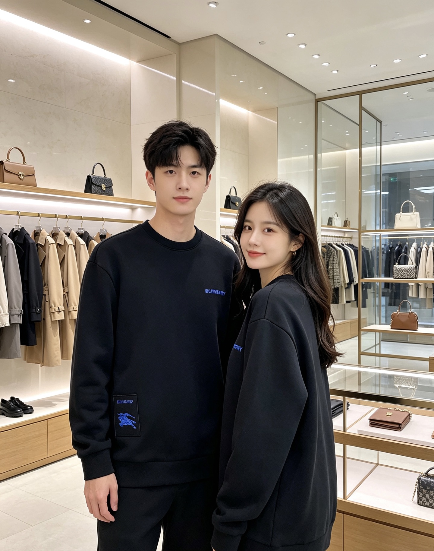 Burberry 巴宝莉 2026秋冬蓝色字母刺绣战马布标圆领卫衣 原版辅料完整复刻，高品质空气层面料，触感细腻亲肤。胸
