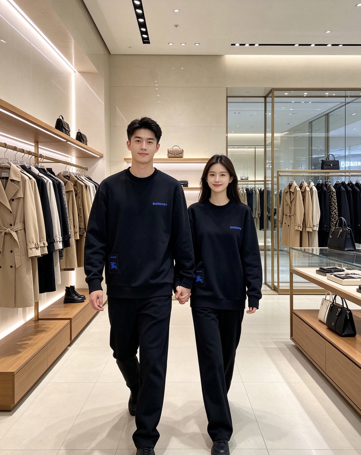 Burberry 巴宝莉 2026秋冬蓝色字母刺绣战马布标圆领卫衣 原版辅料完整复刻，高品质空气层面料，触感细腻亲肤。胸