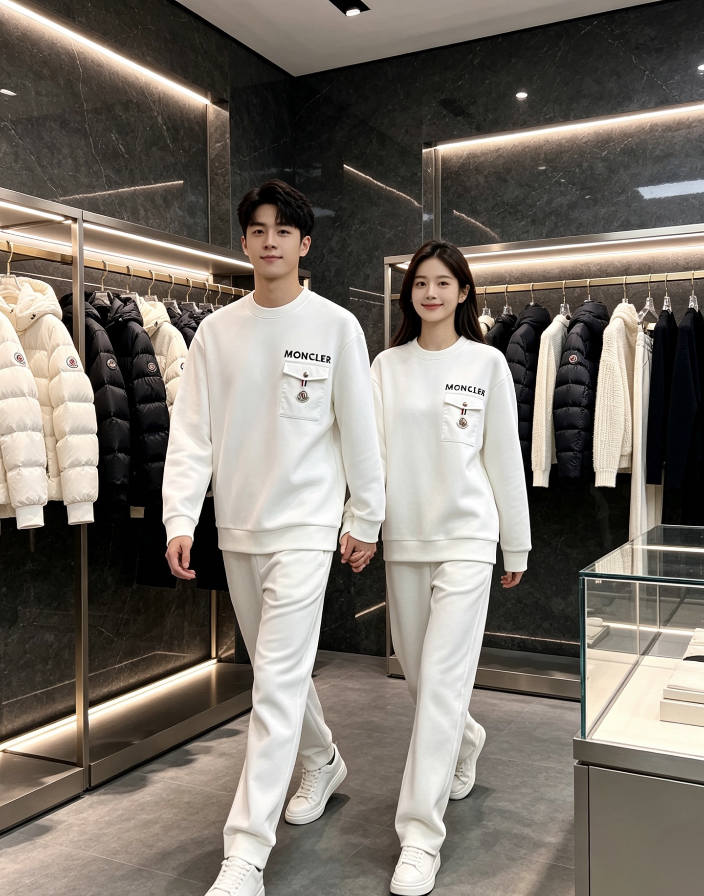 Moncler 蒙口 2026秋冬新款口袋徽章圆领卫衣，原版五金辅料完整复刻，高品质空气层面料，软糯挺括不易变形，版型宽