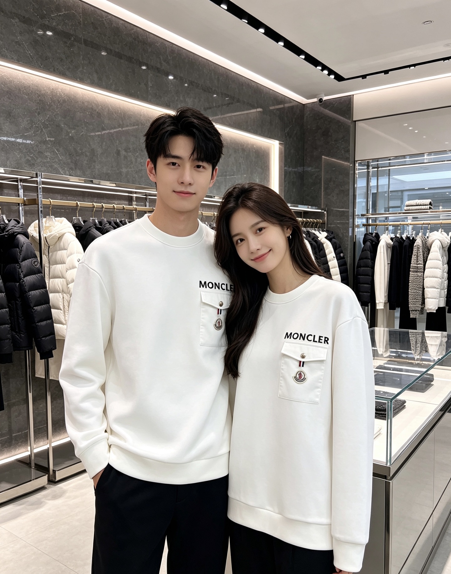 Moncler 蒙口 2026秋冬新款口袋徽章圆领卫衣，原版五金辅料完整复刻，高品质空气层面料，软糯挺括不易变形，版型宽