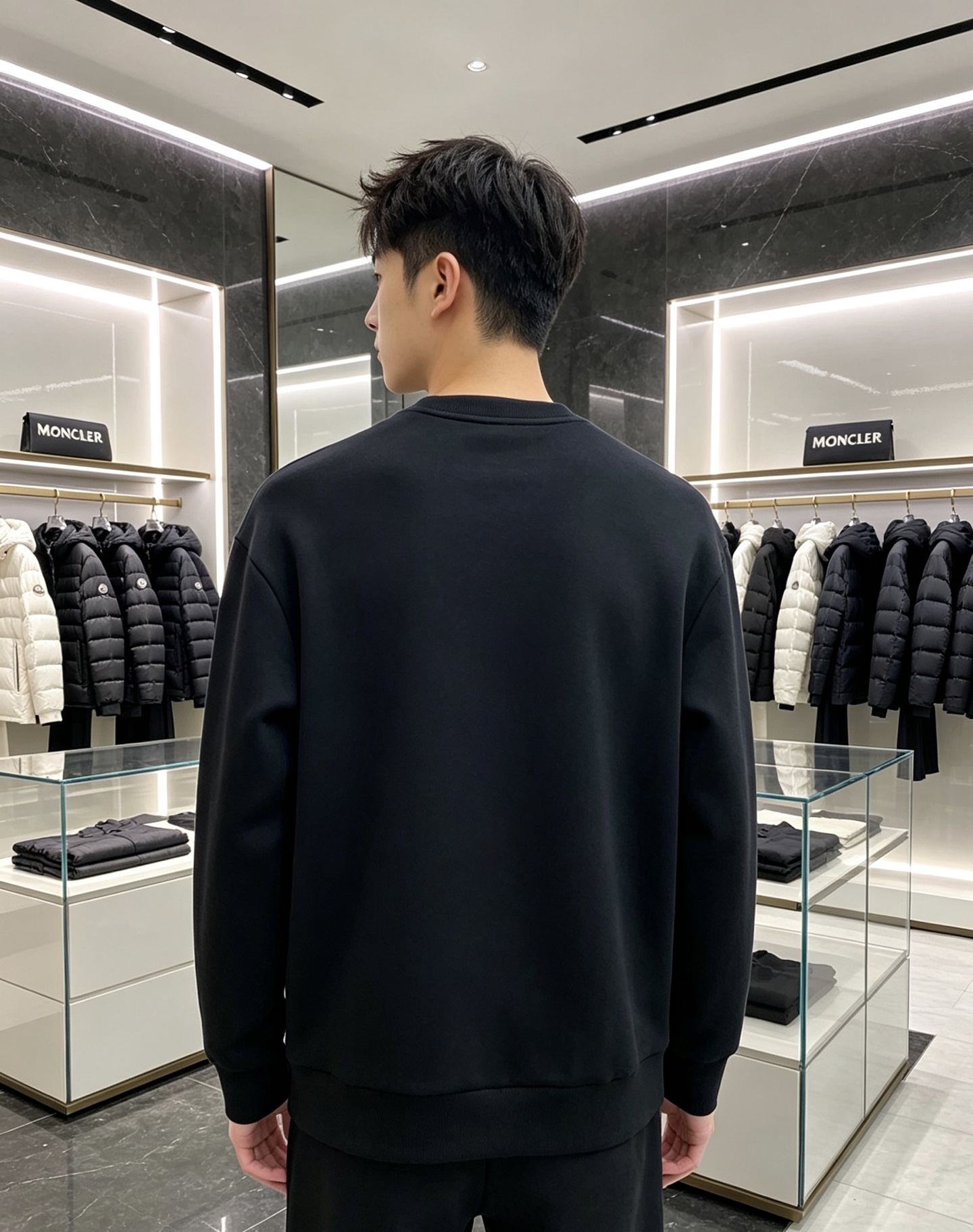 Moncler 蒙口 2026秋冬新款口袋徽章圆领卫衣，原版五金辅料完整复刻，高品质空气层面料，软糯挺括不易变形，版型宽