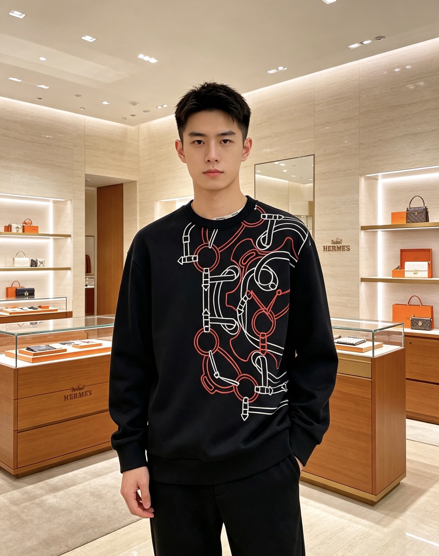 HERMÈS 爱马仕|2026秋冬新款圆领卫衣 甄选高密空气层面料,柔软亲肤,不易起皱变形 重工锁链马具线条,色彩层次丰 HERMÈS 爱马仕|2026秋冬新款圆领卫衣 甄选高密空气层面料,柔软亲肤,不易起皱变形 重工锁链马具线条,色彩层次丰